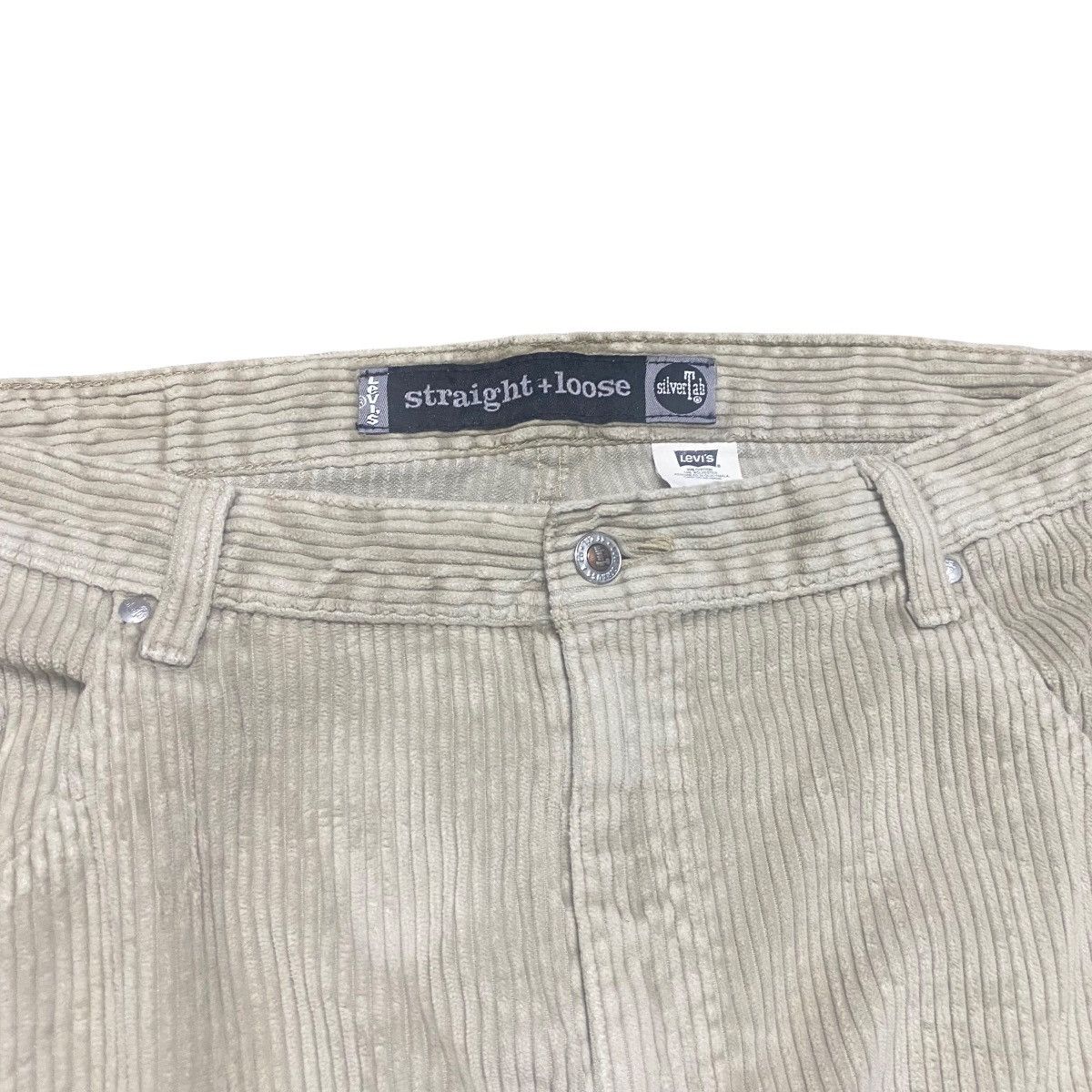Levi's Vintage 90s Levis Silvertab Corduroy Straight+Loose Pants Size US 38 / EU 54 - 5 Thumbnail