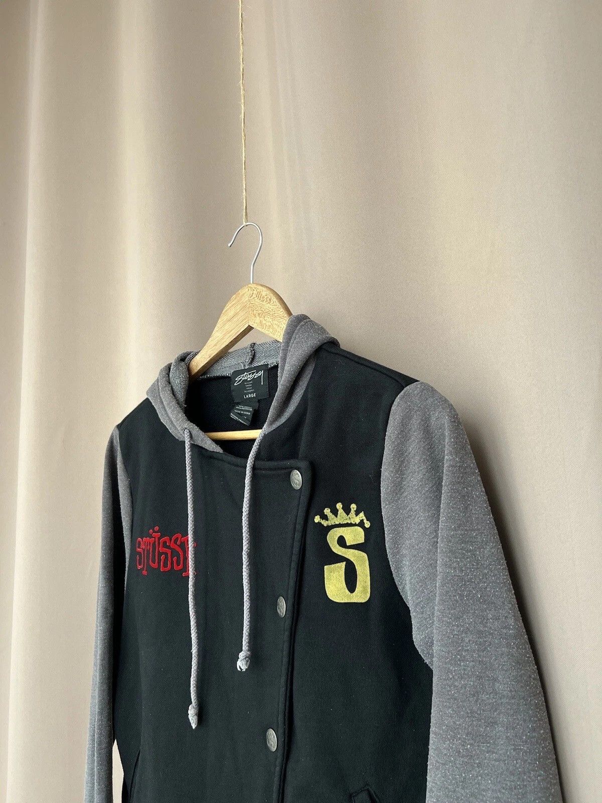 Stussy Stussy Snap Jacket Womens Size L Crown Logo Bomber Vintage Size L / US 10 / IT 46 - 4 Thumbnail