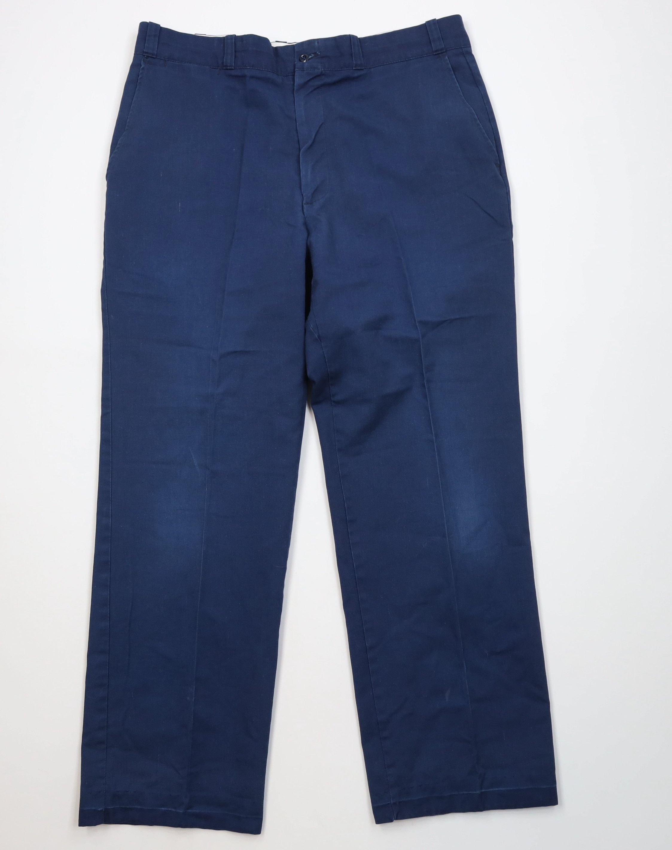 Vintage Vintage 70s Streetwear Wide Leg Pants Workwear Blue USA Size US 36 / EU 52 - 1 Thumbnail