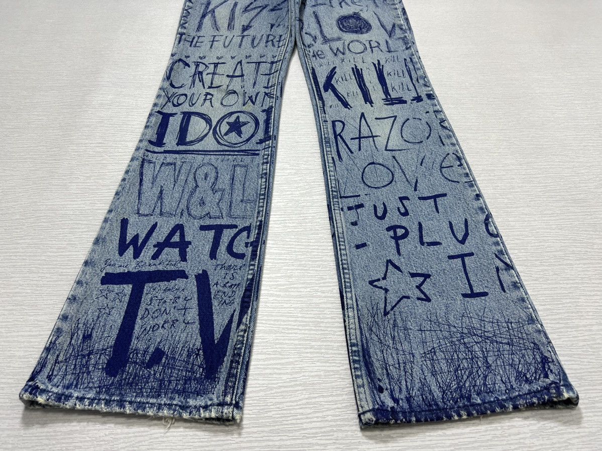 Walter Van Beirendonck W&LT Archives - A/W 1997 - Pen Graffiti Denim Jeans Size US 28 / EU 44 - 5 Thumbnail