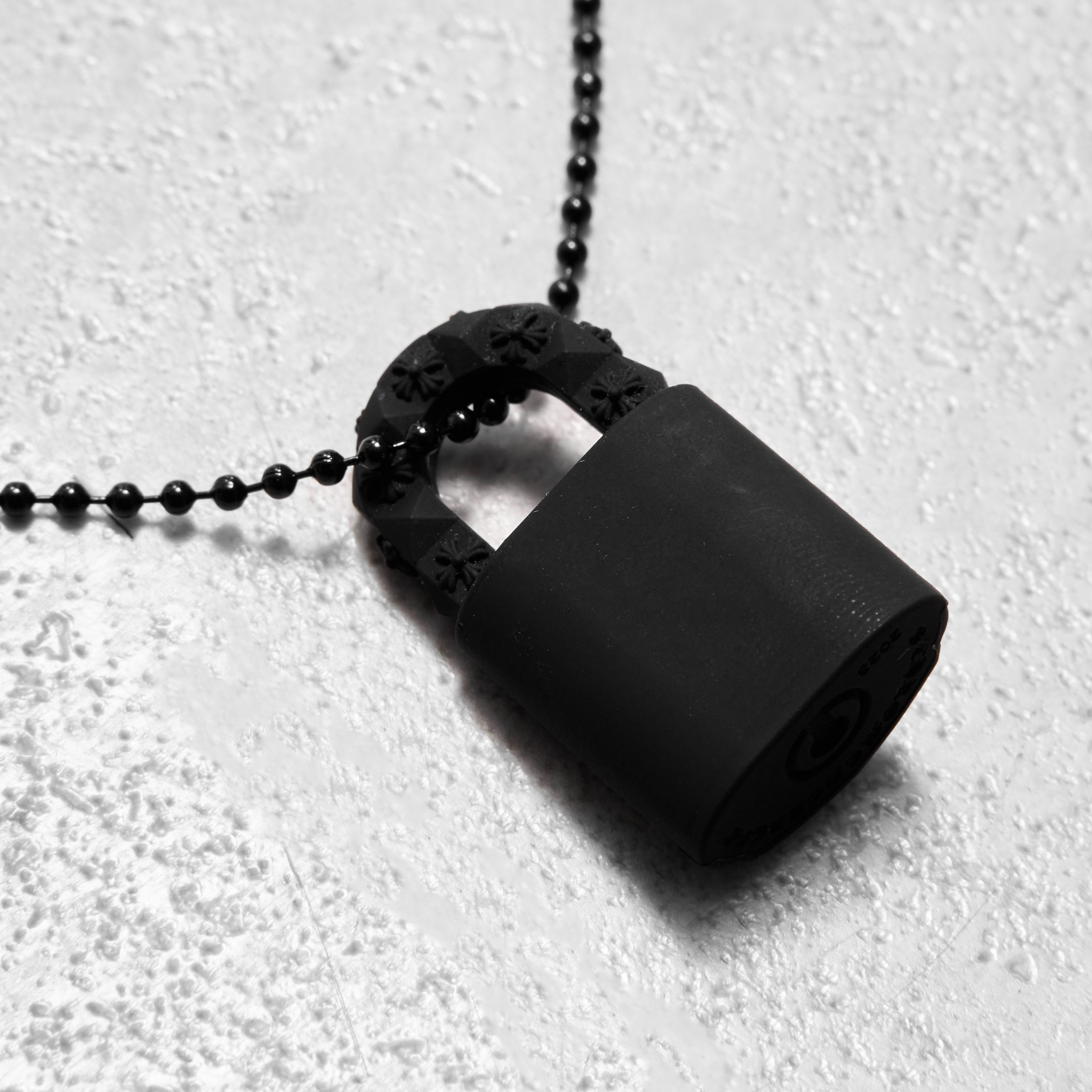 Chrome Hearts CHROME HEARTS Rubber Lock Necklace BLACK Size ONE SIZE - 4 Thumbnail
