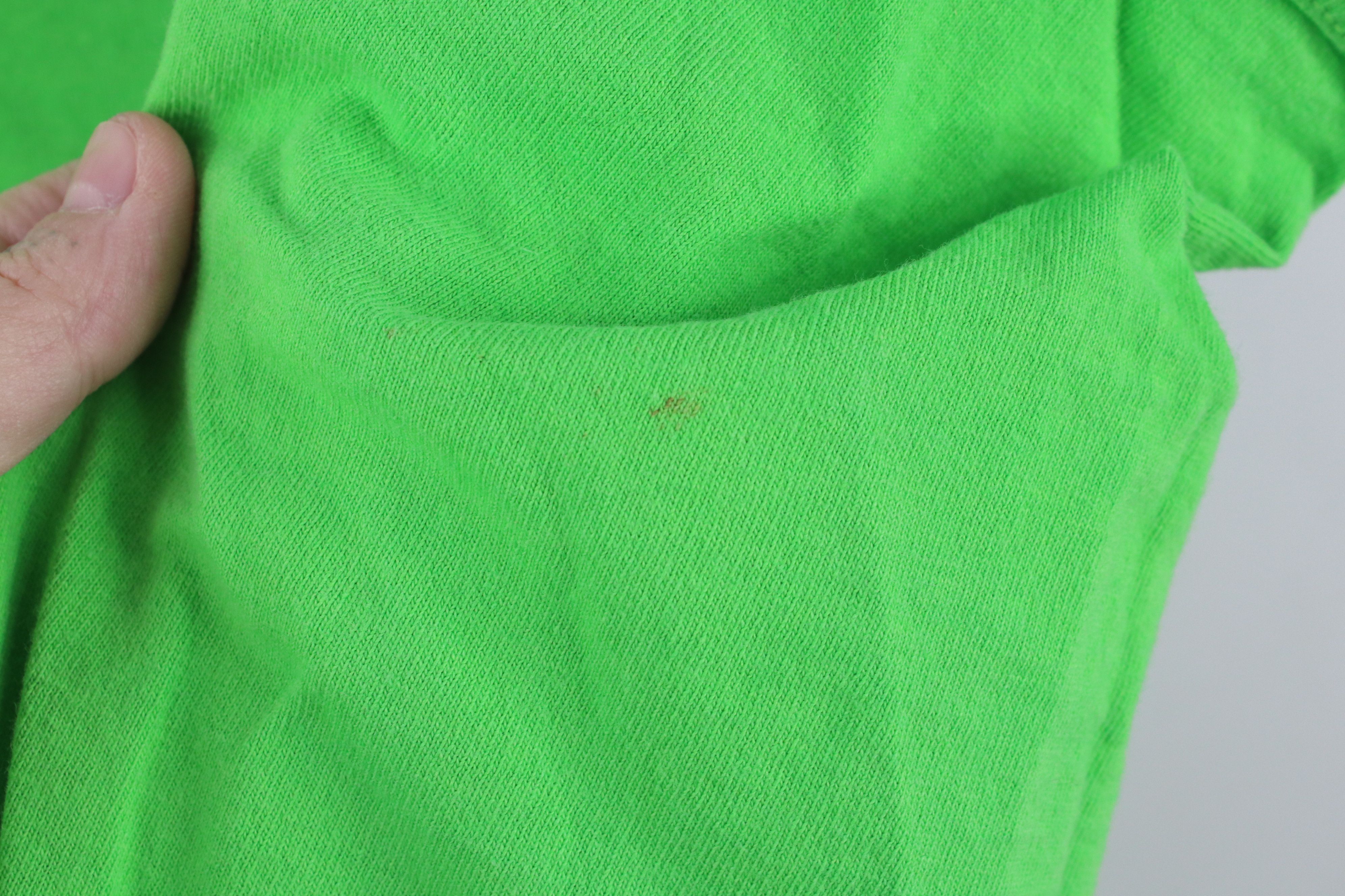 Vintage Vintage 90s Streetwear Tank Top T-Shirt Lime Green Cotton Size US L / EU 52-54 / 3 - 4 Thumbnail