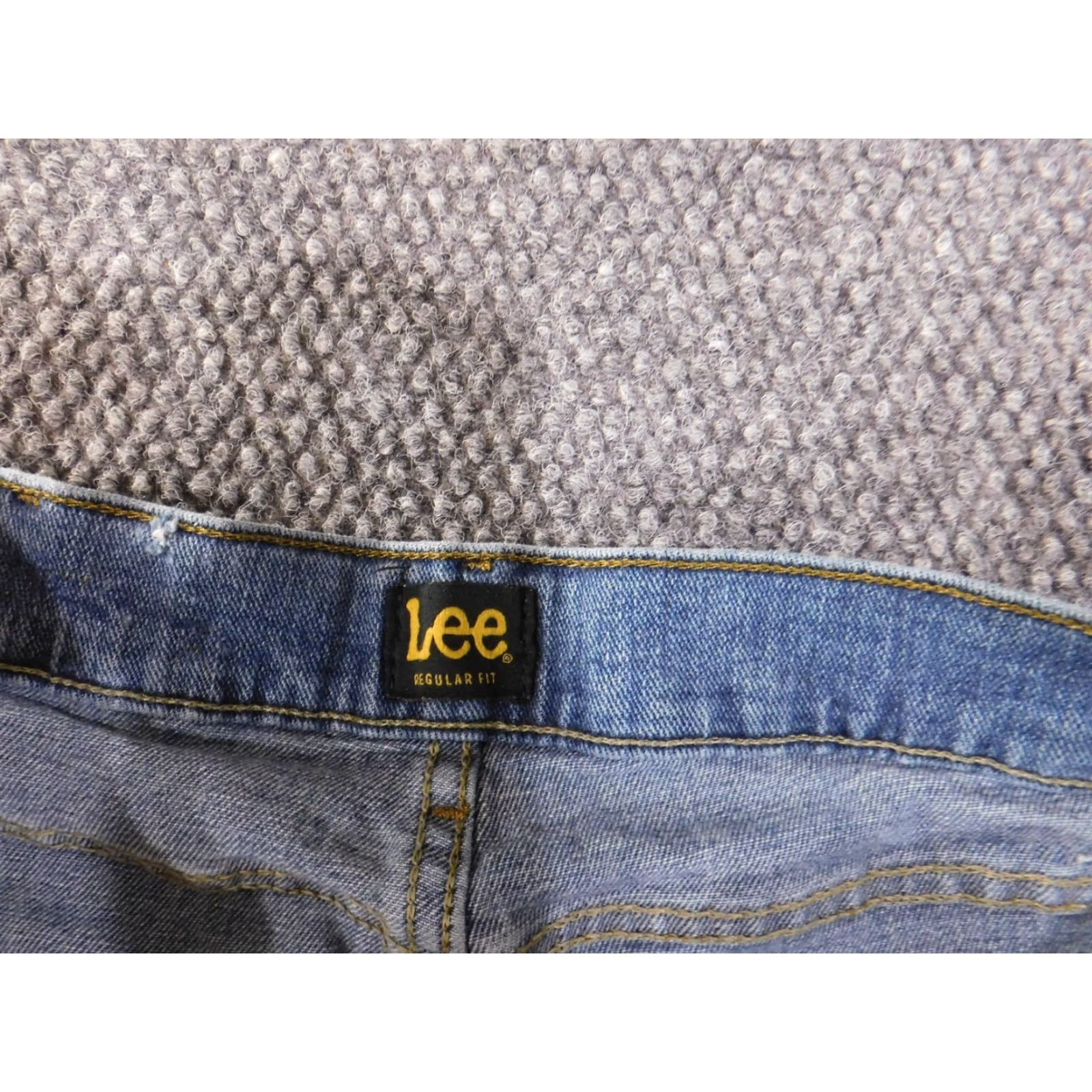 Lee Lee Jeans Mens 38x34 Blue Regular Fit Straight Medium Wash Denim 34 Inseam Regular Rise Mid Zip Pocket Zipper Cotton Denim American Stretch Jeans Mens Size US 38 / EU 54 - 6 Thumbnail