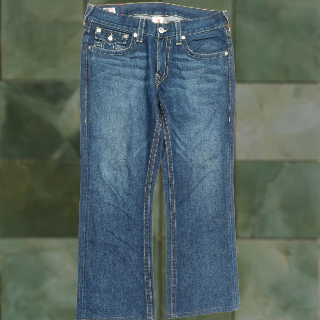 True Religion VINTAGE True Religion BILLY Bootcut Jeans Mens 34 Blue Flap-Pockets Made in USA Size US 34 / EU 50 - 1 Thumbnail