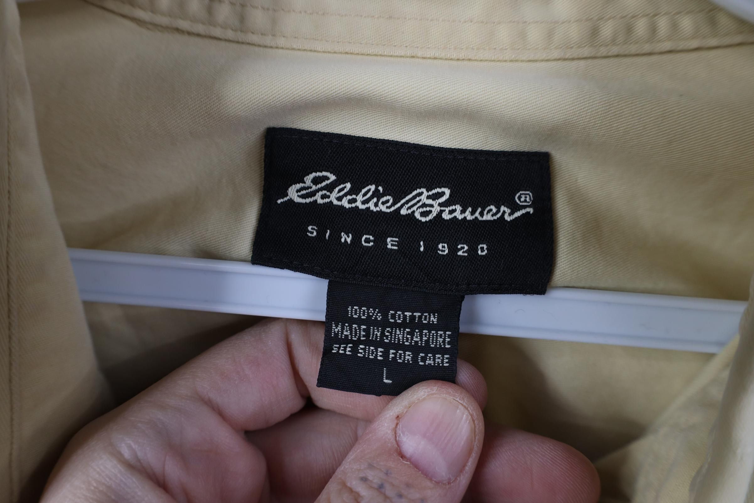 Eddie Bauer Vintage 90s Eddie Bauer Baggy Cotton Twill Button Down Shirt Size US L / EU 52-54 / 3 - 15 Thumbnail