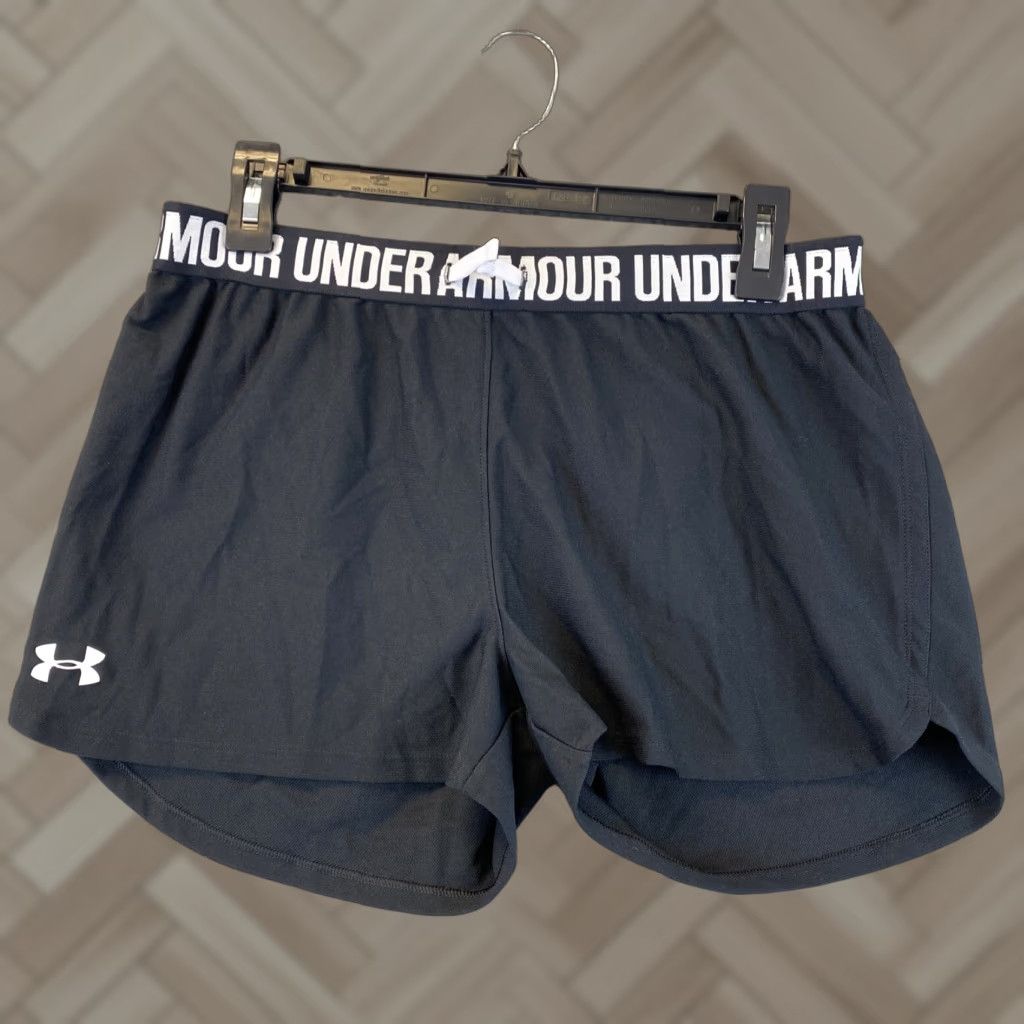 Under Armour Under Armour Women's Black Running Active Shorts L Large / 45-23 Athletic Waist L | Activewear Running & Jogging Womens Size 36" / US 14 / IT 50 - 1 Thumbnail