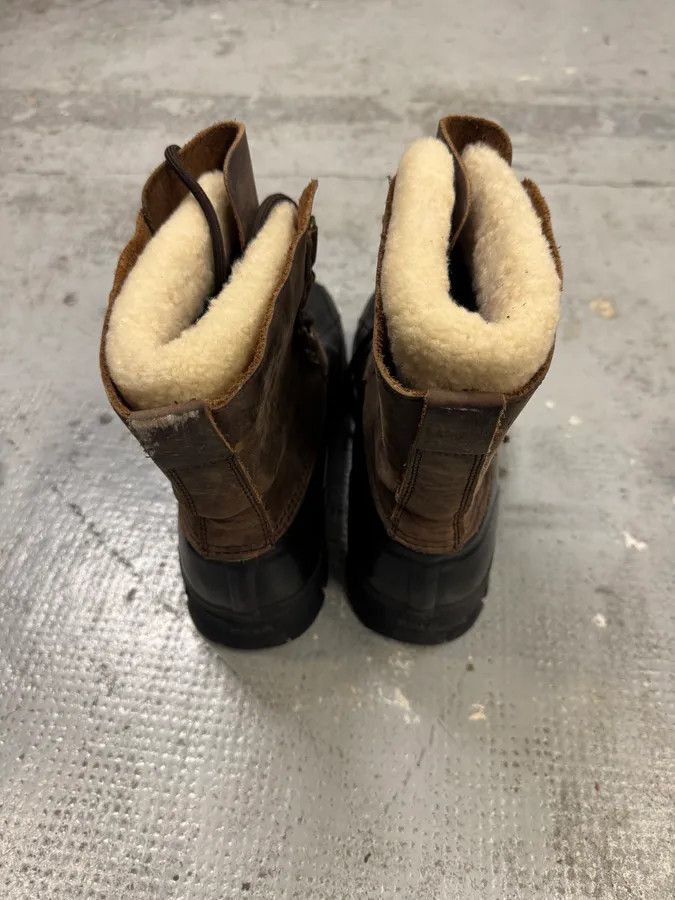 Polo Ralph Lauren 1990s Ralph Lauren Black & Brown Leather Ankle Boots Size US 11 / EU 44 - 5 Thumbnail