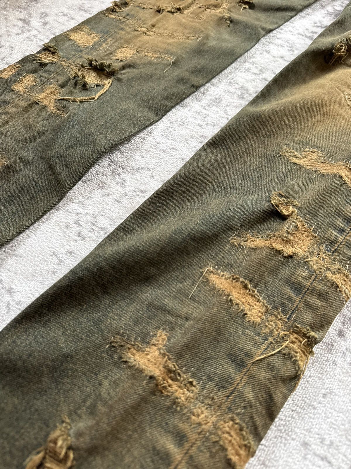 Diesel Black Gold F/W 2015 Diesel Black Gold Distressed Mud Wash Stacked Jeans Size US 34 / EU 50 - 7 Thumbnail