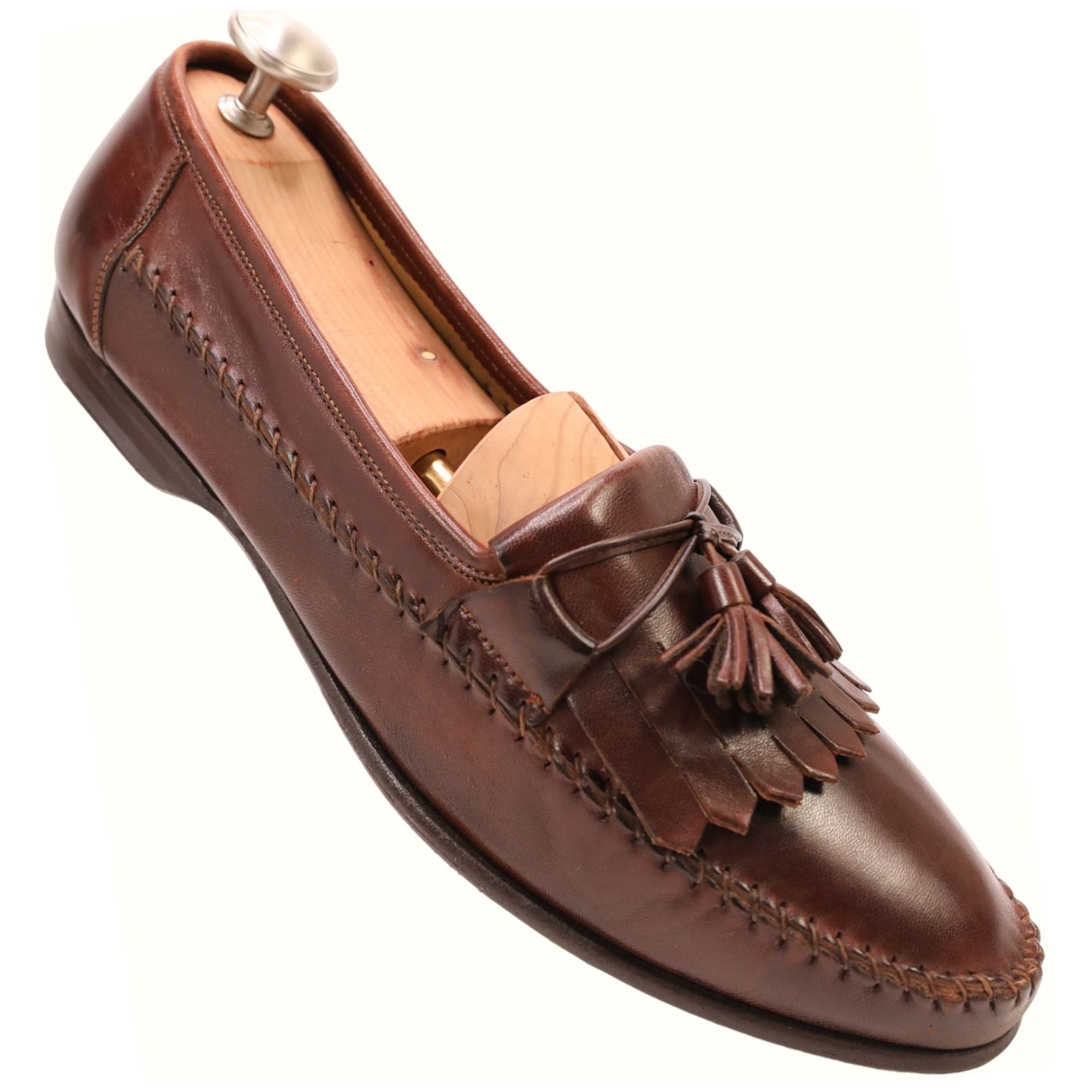 Santoni Santoni Italy Leather Tassel Loafer Brown Moccasins Men 11.5 Size US 11.5 / EU 44-45 - 1 Thumbnail