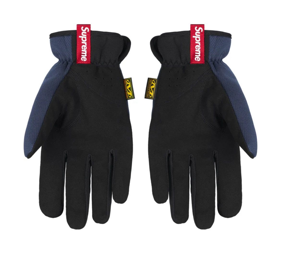 New York Yankees × Supreme Supreme Mechanix MLB Yankees Gloves Navy Blue FW25 Size ONE SIZE - 2 Thumbnail