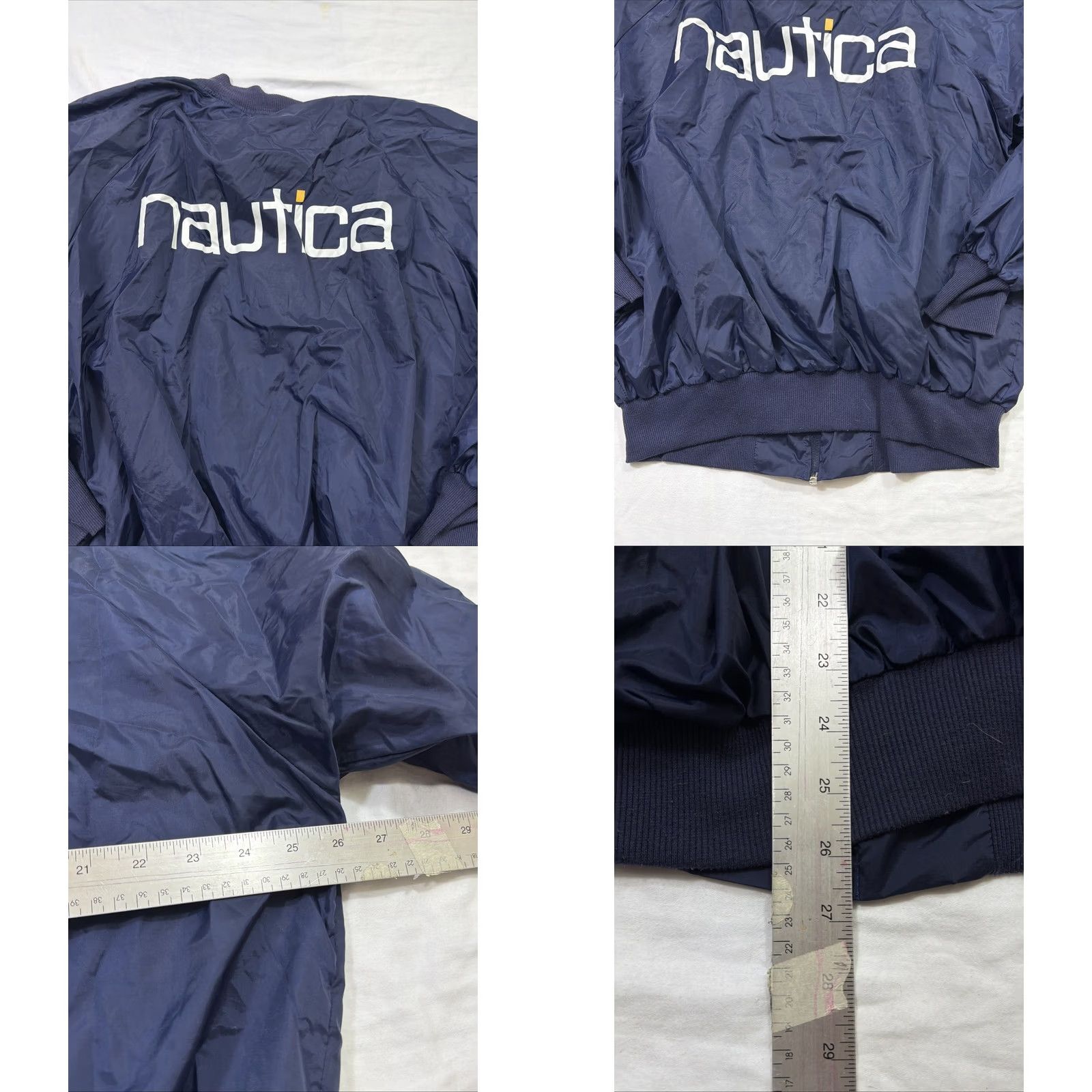 Nautica VINTAGE Nautica Zip Up Windbreaker Jacket XL Men Navy Blue Mid-Length Full Zip Nylon Softshell Streetwear Casual Size US XL / EU 56 / 4 - 9 Thumbnail