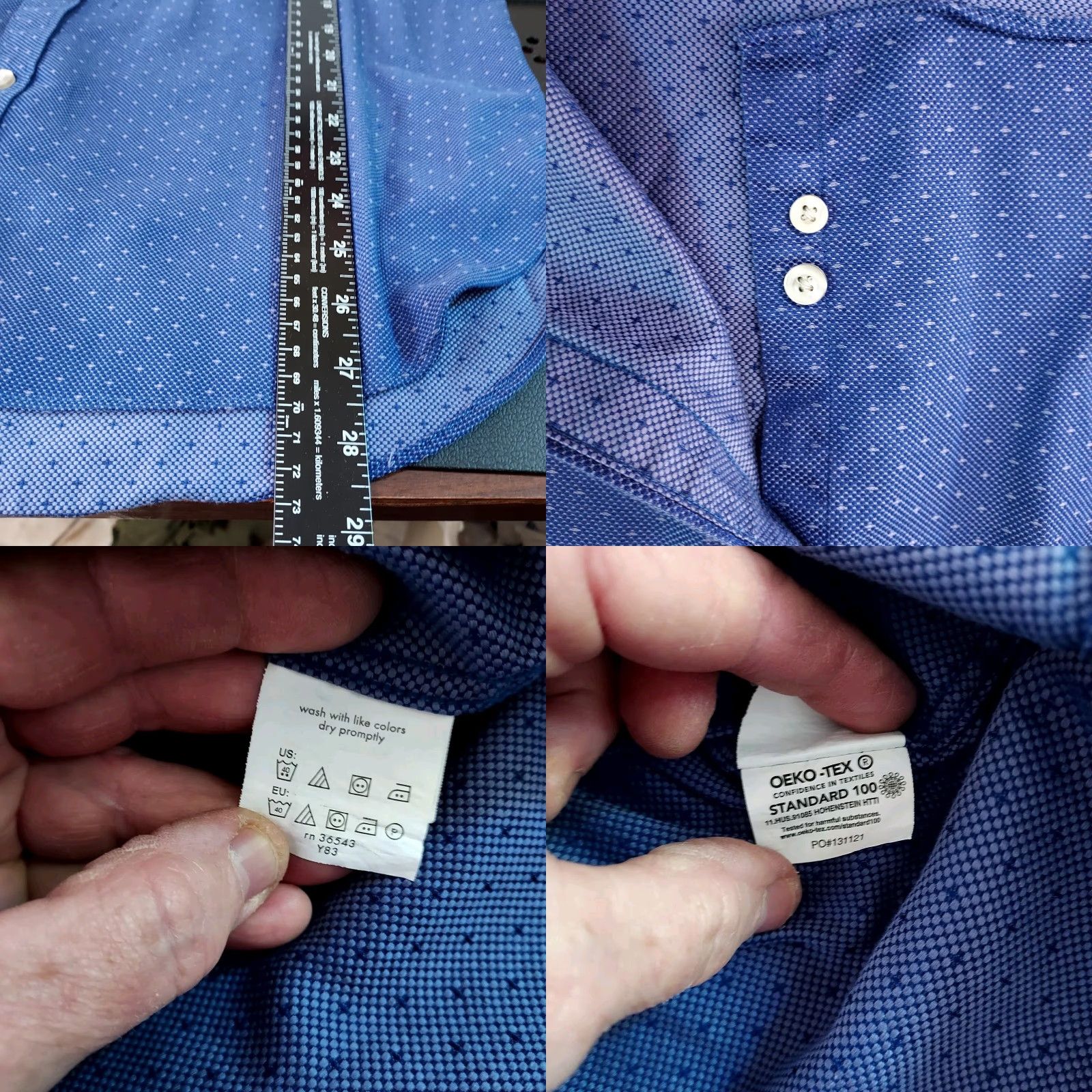 Vintage Michael Kors Mens 16 32/33 Slim Fit Long Sleeve Button Up Shirt Purple Diamond Dress Shirt Mens Slim Purple Diamond Size US L / EU 52-54 / 3 - 8 Thumbnail