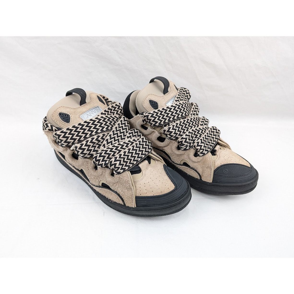 Lanvin o1rshd1 Curb Sneakers in Light Brown/Black Size US 13 / EU 46 - 15 Thumbnail