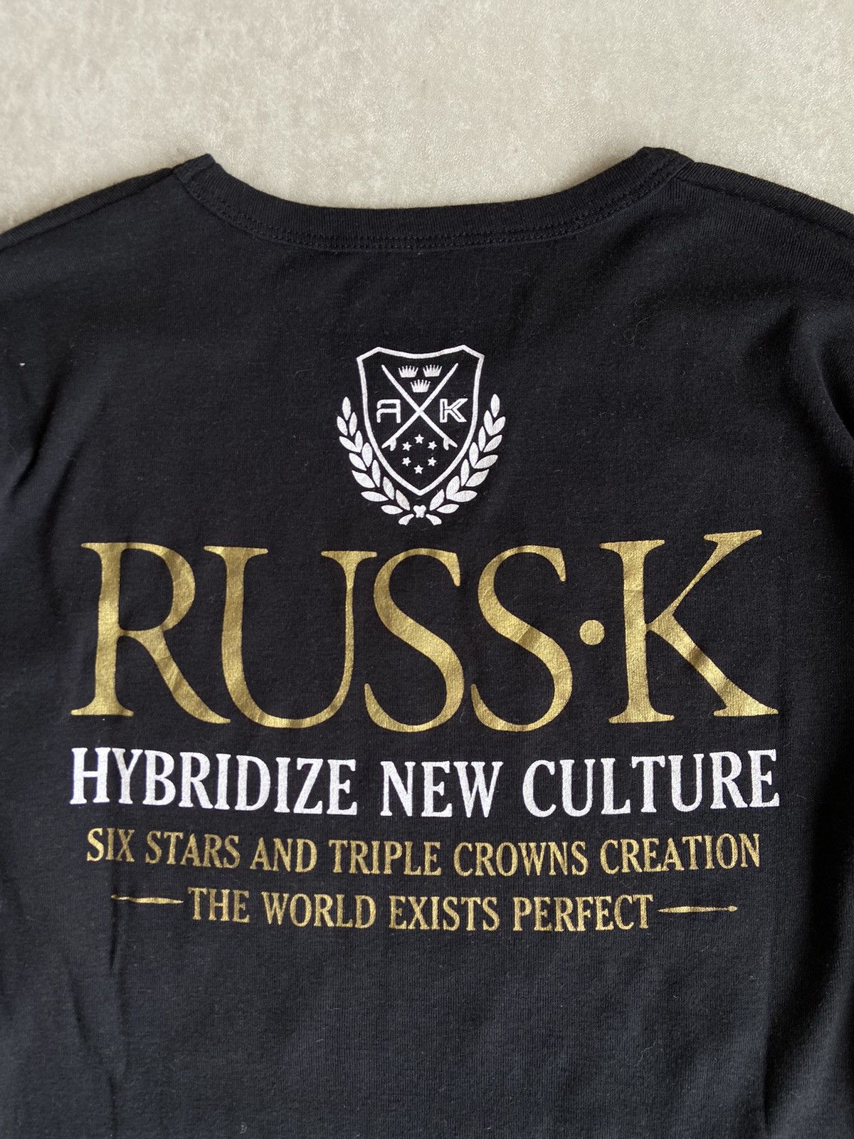 If Six Was Nine × Japanese Brand × Le Grande Bleu (L.G.B.) Russ.k Poem Skull Style Longslevee Size US L / EU 52-54 / 3 - 6 Thumbnail
