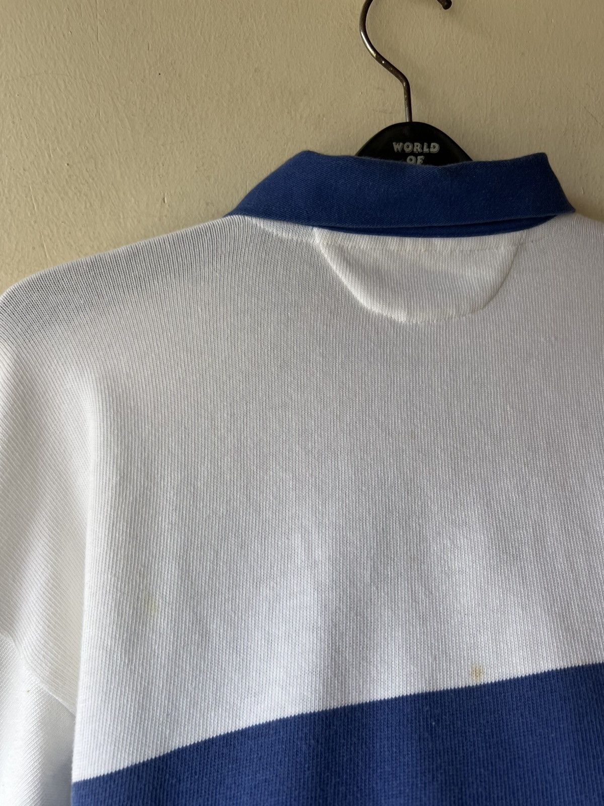 Benetton Vintage 90s Benetton Spell Out Rugby Shirt Pablo Escobar Size US L / EU 52-54 / 3 - 16 Thumbnail