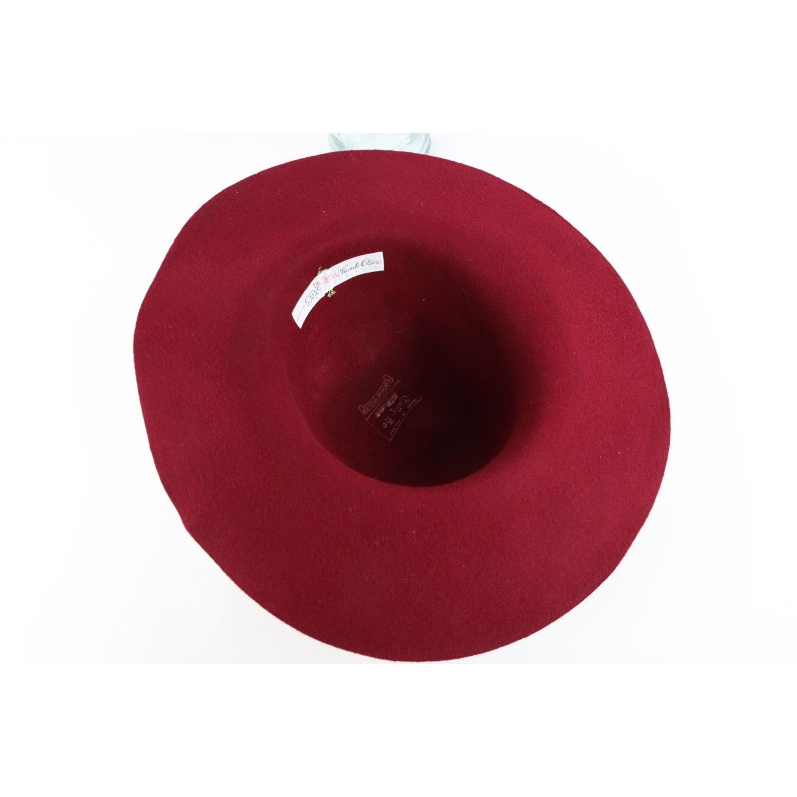 Vintage Vtg 50s Rockabilly Feather Band Wide Brim Felt Wool Hat Size ONE SIZE - 7 Thumbnail