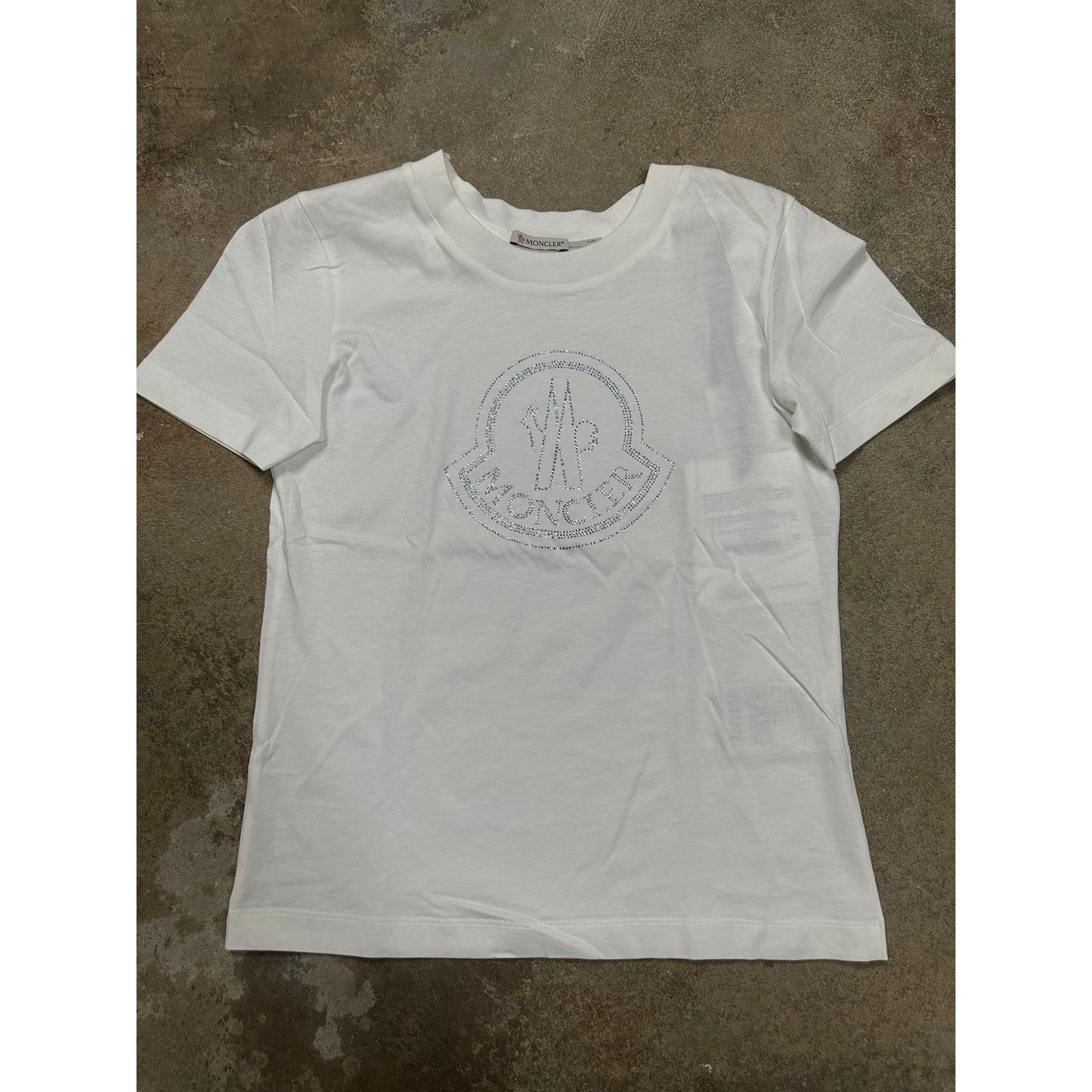 Moncler Moncler Tee White Rhinestone New Small With Tags Size US S / EU 44-46 / 1 - 1 Thumbnail
