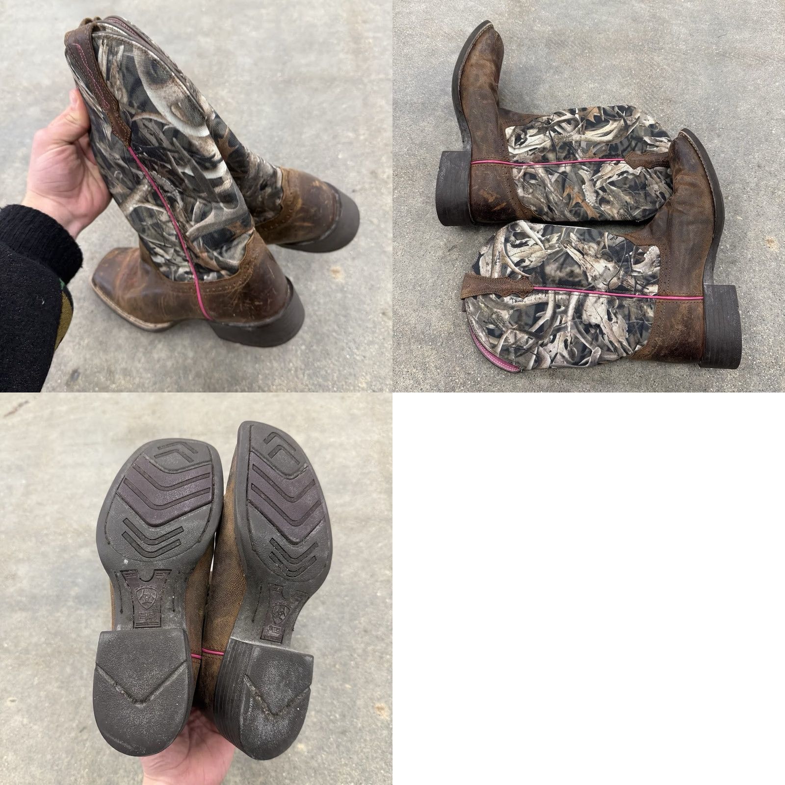 Ariat Ariat Unbridled Western Boots Square Toe Camouflage Pink B Women Sz 7.5 Size US 5 / IT 35 - 8 Thumbnail
