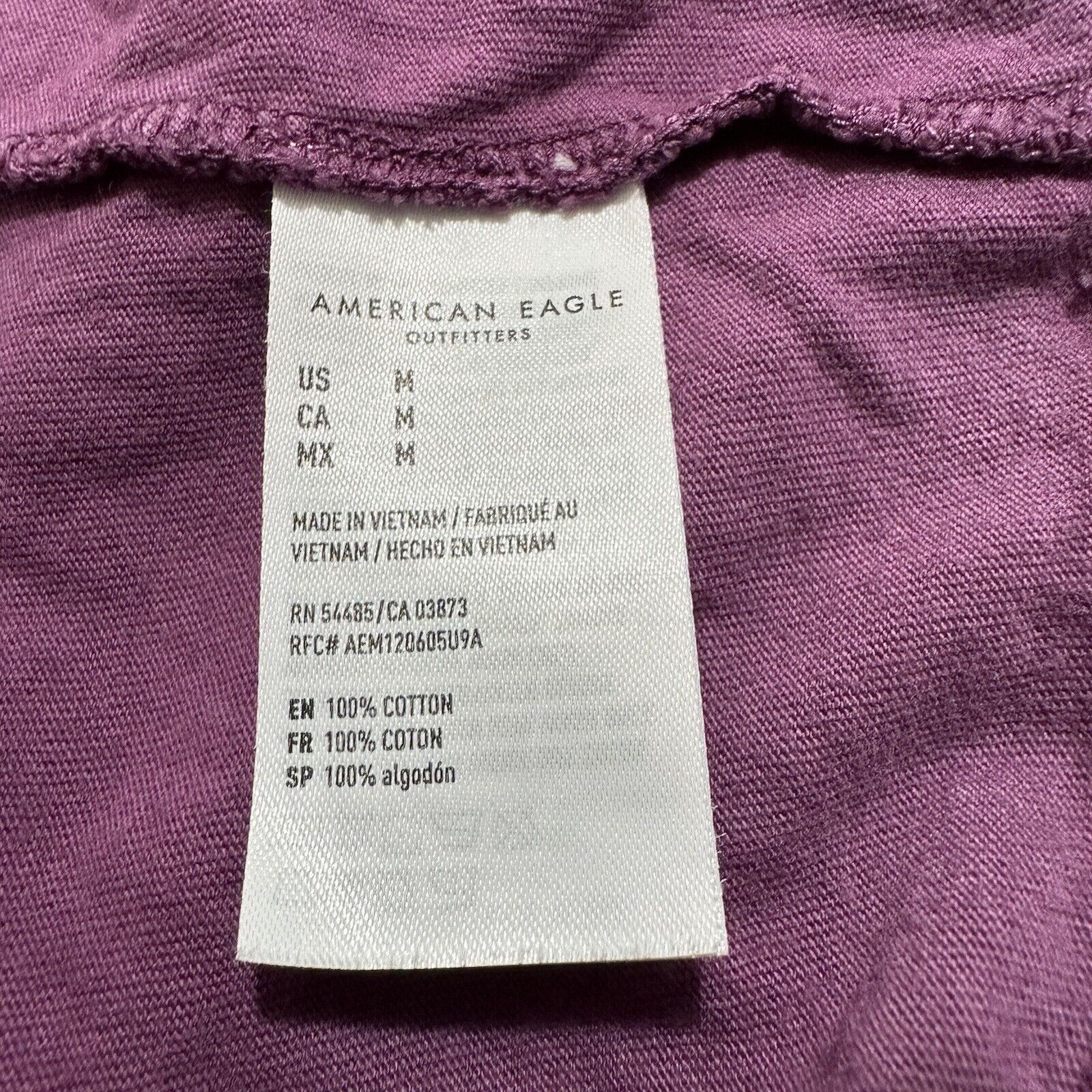 American Eagle Outfitters American Eagle Medium Purple Distressed Graphic T Shirt Logo Size US M / EU 48-50 / 2 - 4 Thumbnail