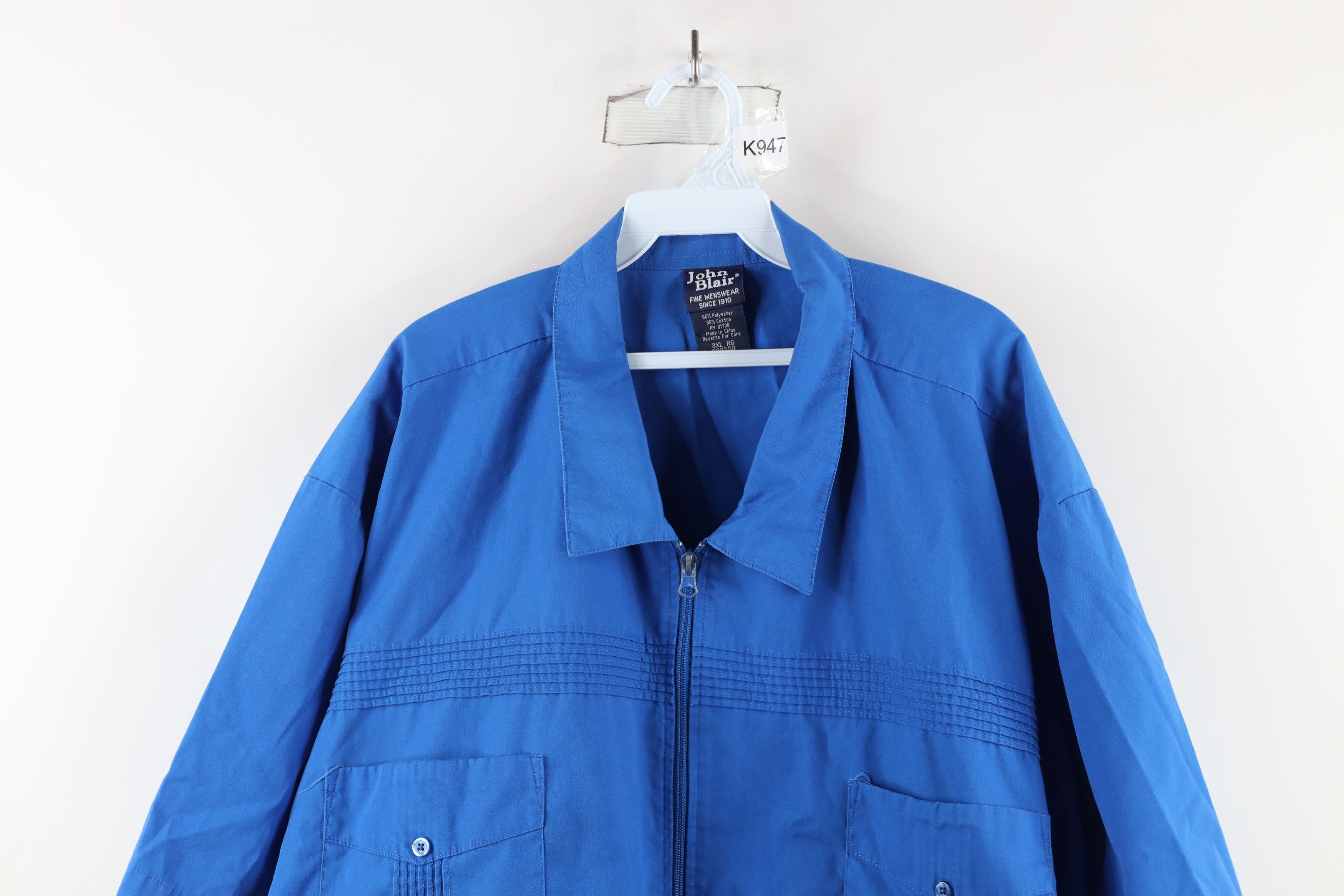 Vintage Vintage 90s Streetwear Short Sleeve Full Zip Collared Jacket Size US XXL / EU 58 / 5 - 2 Thumbnail