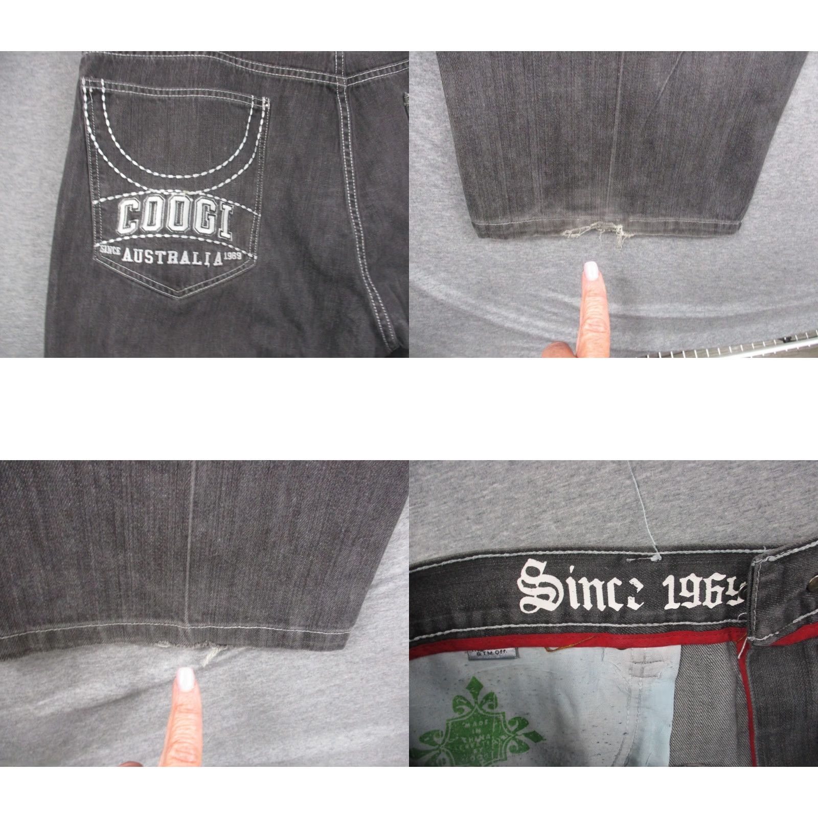 Coogi VINTAGE COOGI Jeans 40 Men's Black Wide Leg Baggy Hip Hop 90s Distressed Jeans Size US 40 / EU 56 - 9 Thumbnail
