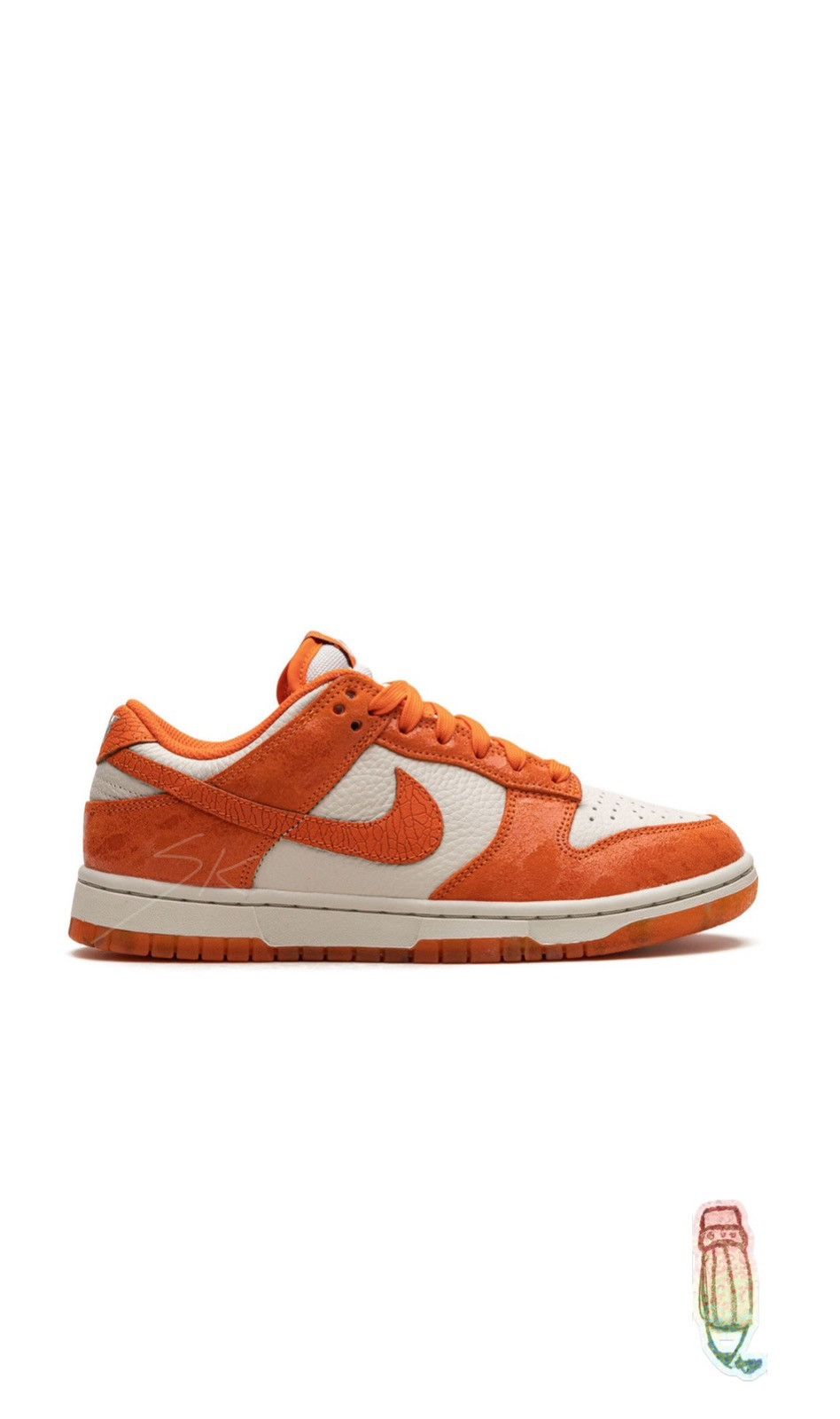 Nike Nike Dunk Low Cracked Orange Size US 10 / IT 40 - 2 Thumbnail