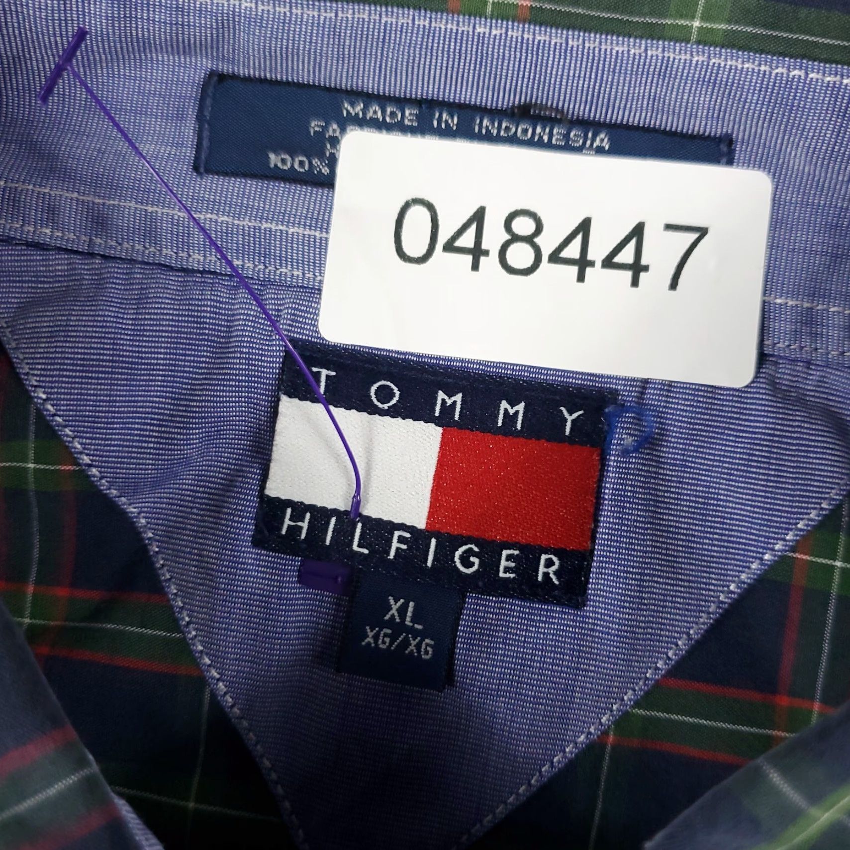 Tommy Hilfiger Tommy Hilfiger Shirt Mens XL Blue Plaid Casual Button-Up Long Sleeve Size US XL / EU 56 / 4 - 6 Thumbnail