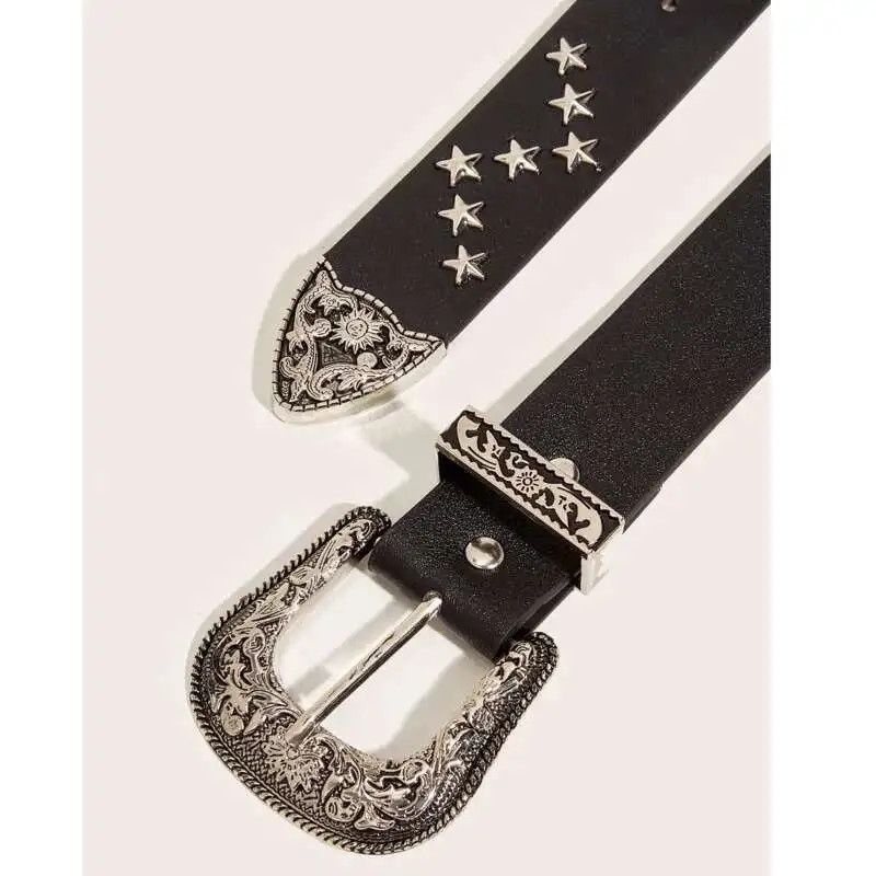 Japanese Brand Black y2k Western style belt Size ONE SIZE - 1 Thumbnail