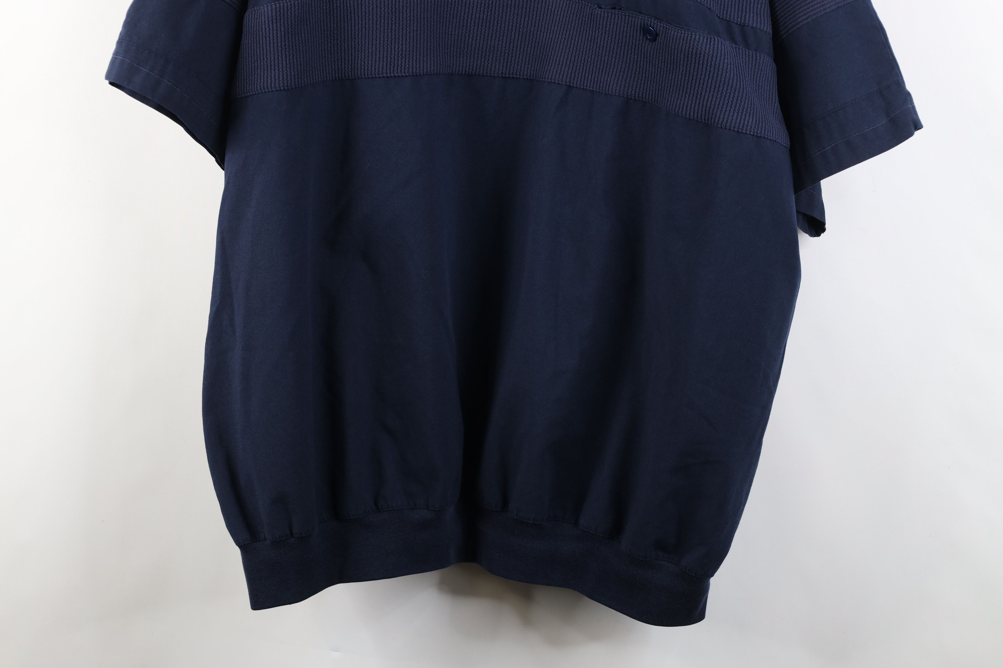 Vintage Vintage 90s Streetwear Pullover Polo Shirt Navy Blue Size US XXL / EU 58 / 5 - 3 Thumbnail