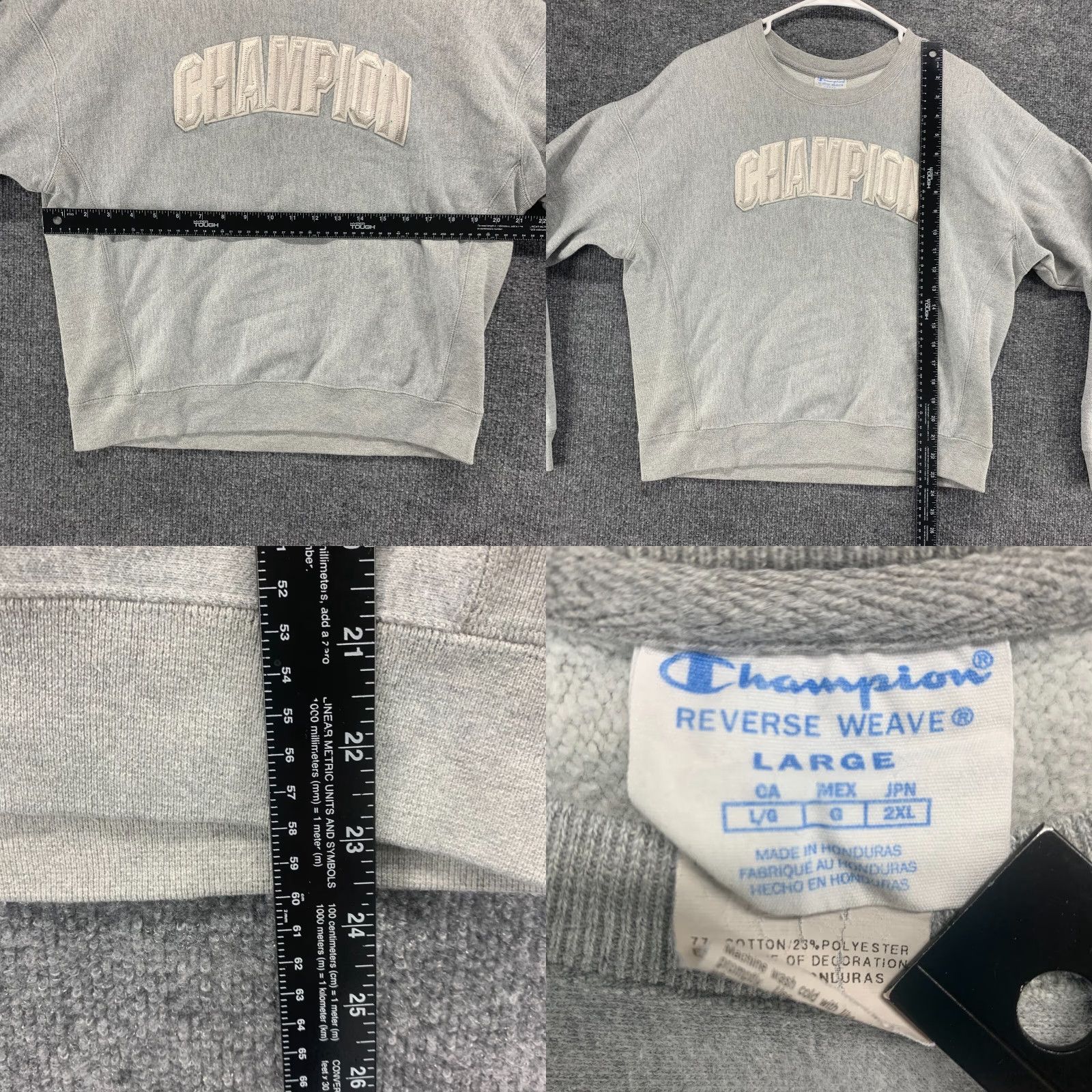 Champion Champion Sweatshirt Womens Large Gray Reverse Weave Pullover Crewneck Logo Size L / US 10 / IT 46 - 8 Thumbnail