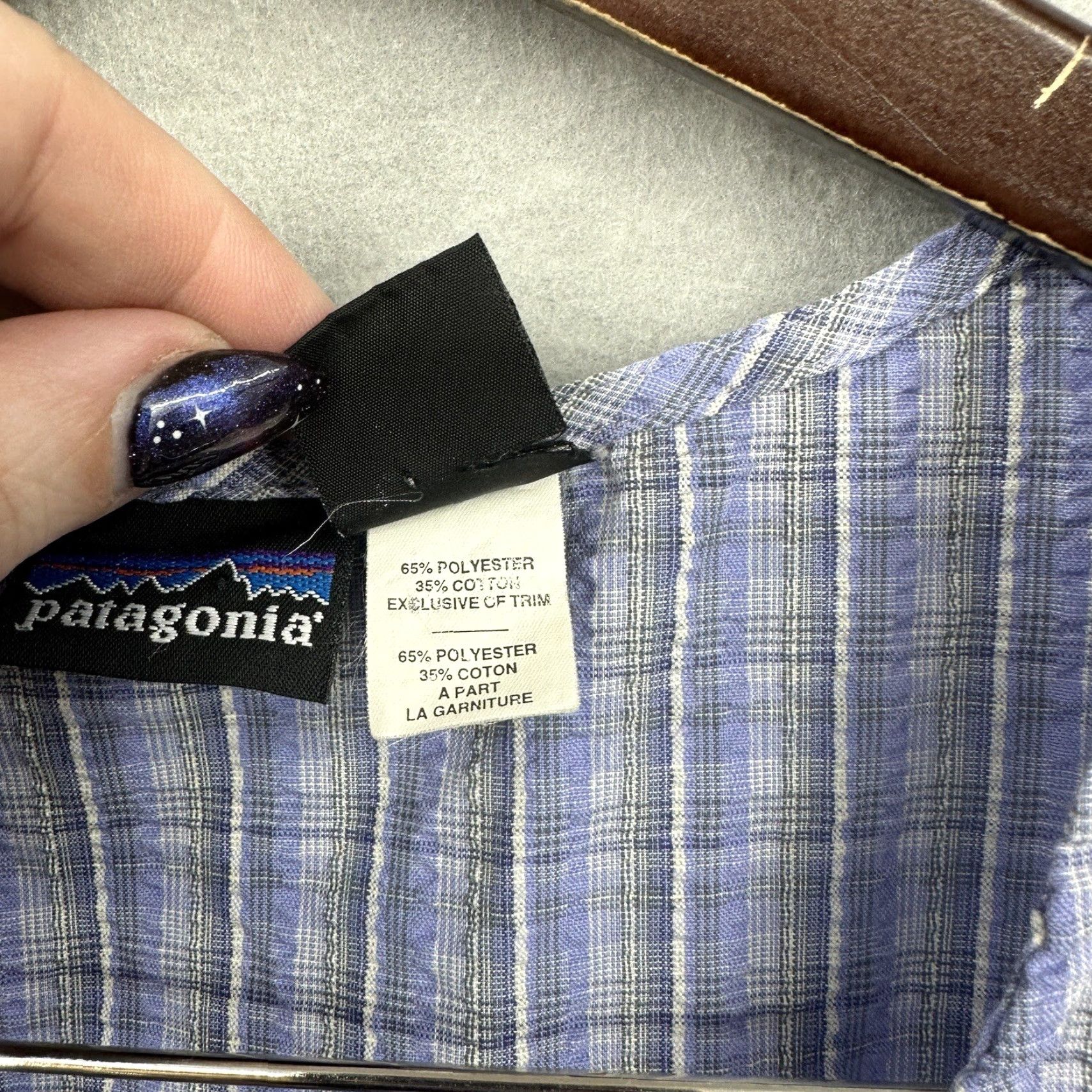 Patagonia Patagonia Shirt Dress Women's M Blue Plaid Short Sleeve Zip Knee Length Vintage No Size 32" / US 10 / IT 46 - 6 Thumbnail