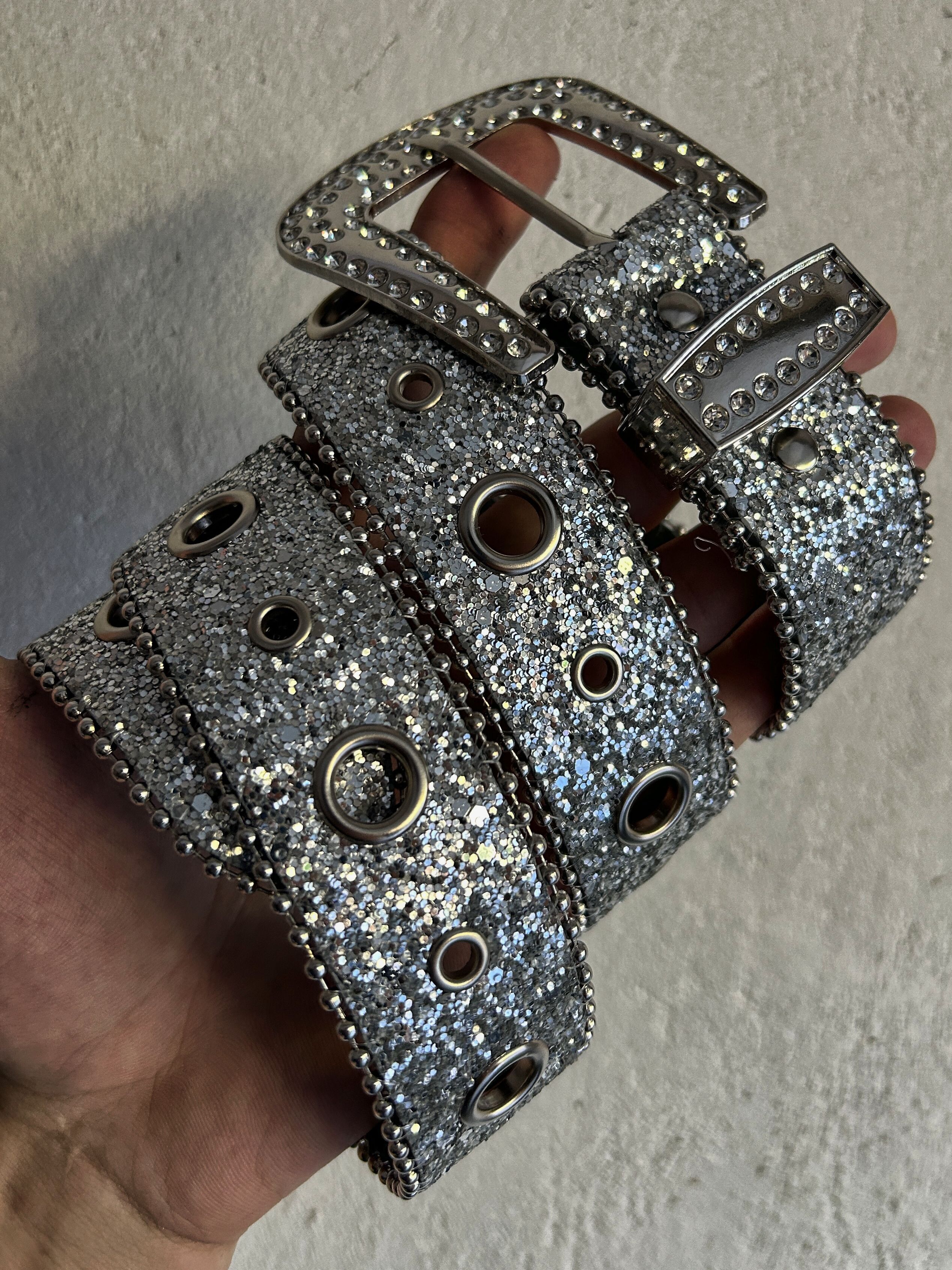 Designer Vintage Japanese Style BB Simon Diamonds Style Belt 90s Size ONE SIZE - 2 Thumbnail