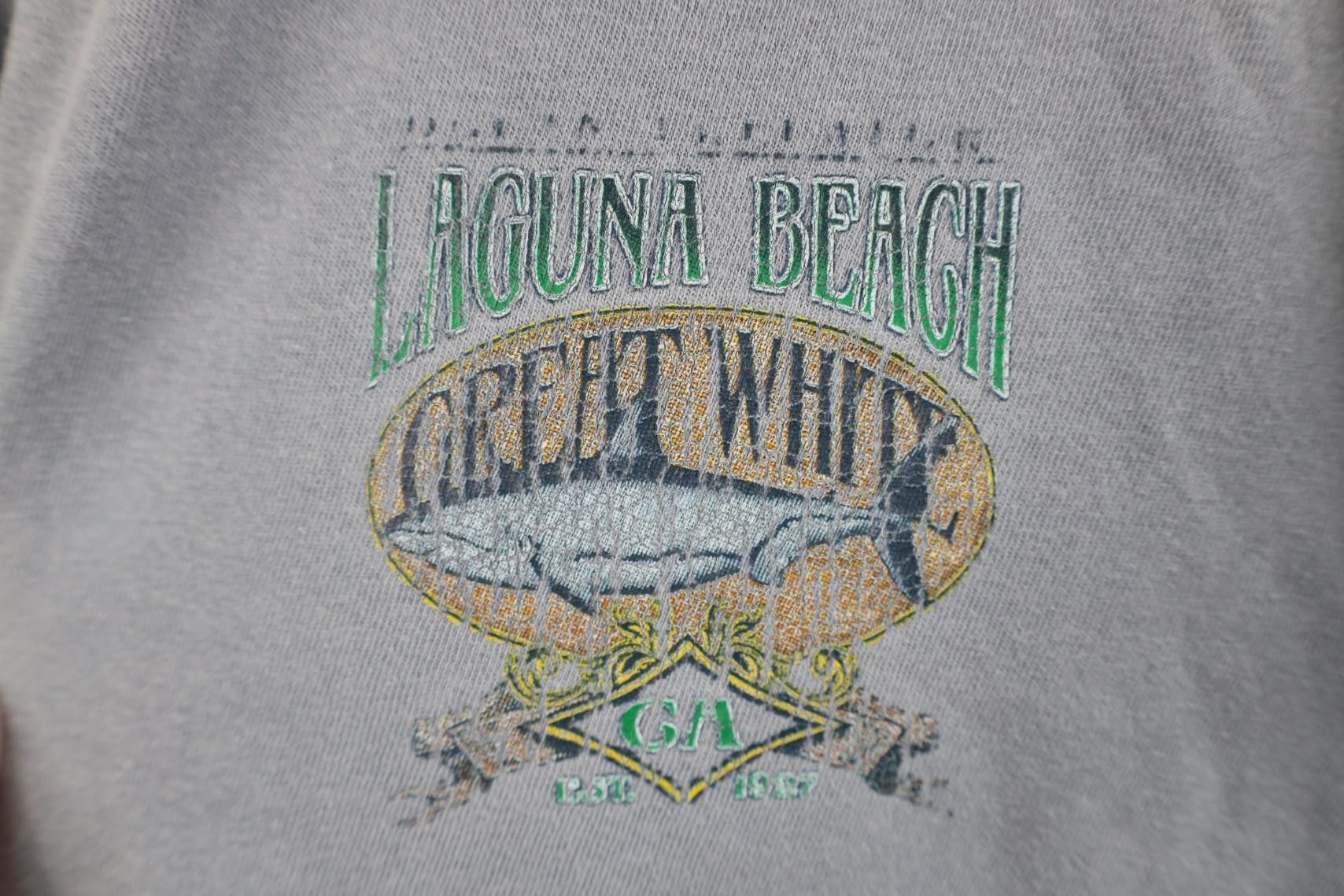 Vintage Vintage 90s Streetwear Laguna Beach White Shark T-Shirt Size US M / EU 48-50 / 2 - 4 Thumbnail