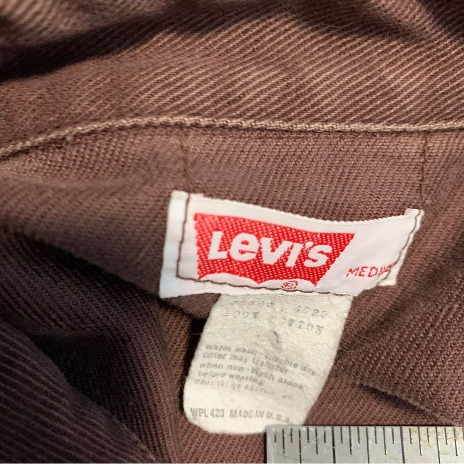 Levi's Vintage 1970s Levi's Brown Button-Down Cotton Jacket Big E Size US M / EU 48-50 / 2 - 6 Thumbnail