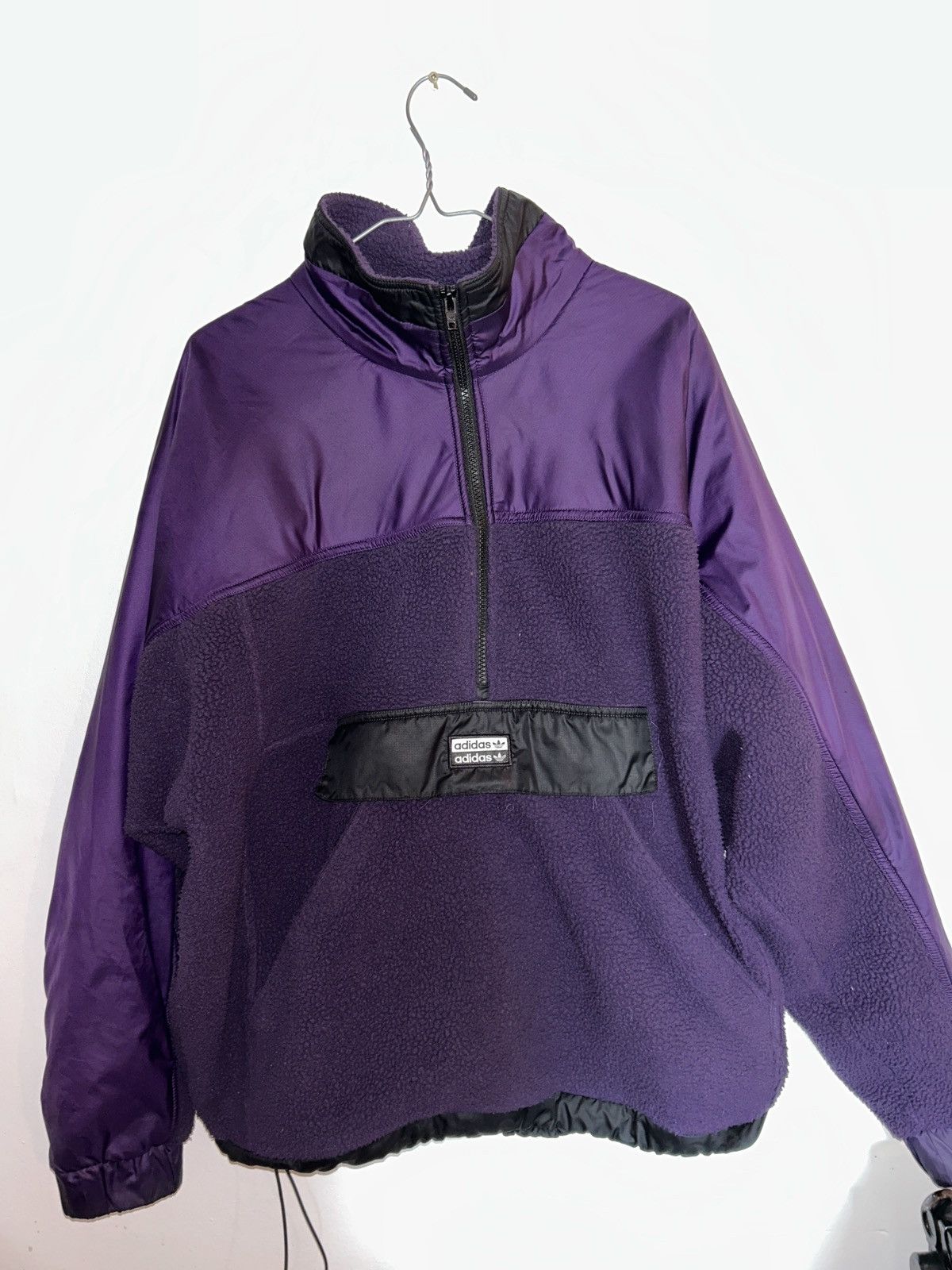 Adidas Adidas Originals Fleece Anorak — Purple Size US M / EU 48-50 / 2 - 1 Thumbnail
