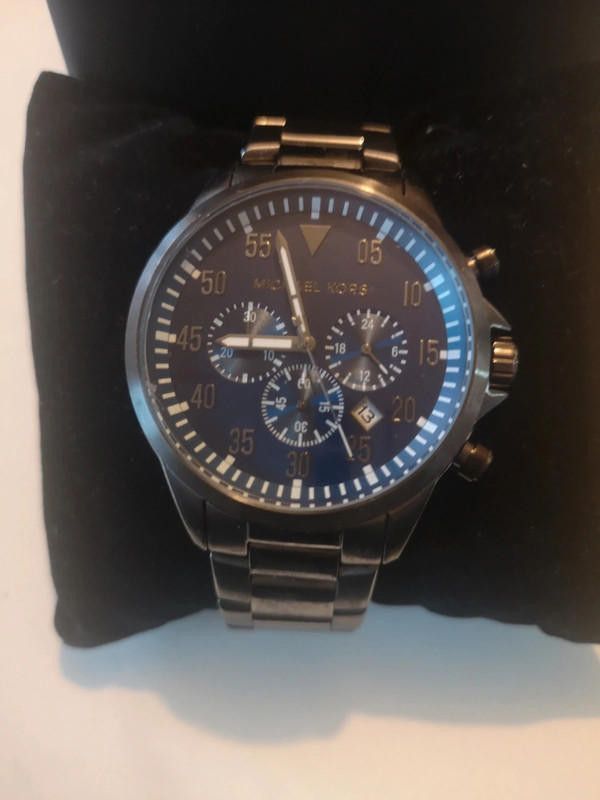 Michael Kors Michael kors navy dial black stainless steel bracelet watch Size ONE SIZE - 2 Thumbnail