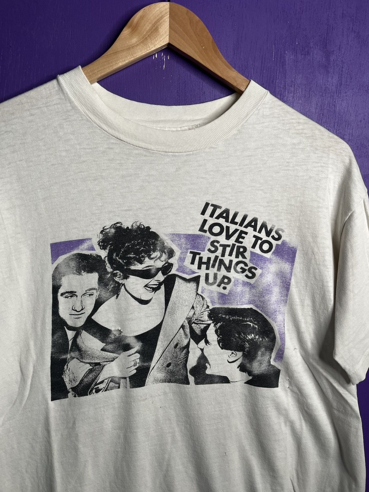 Vintage Vintage 80s Italians love to stir things up t-shirt Size US M / EU 48-50 / 2 - 3 Thumbnail