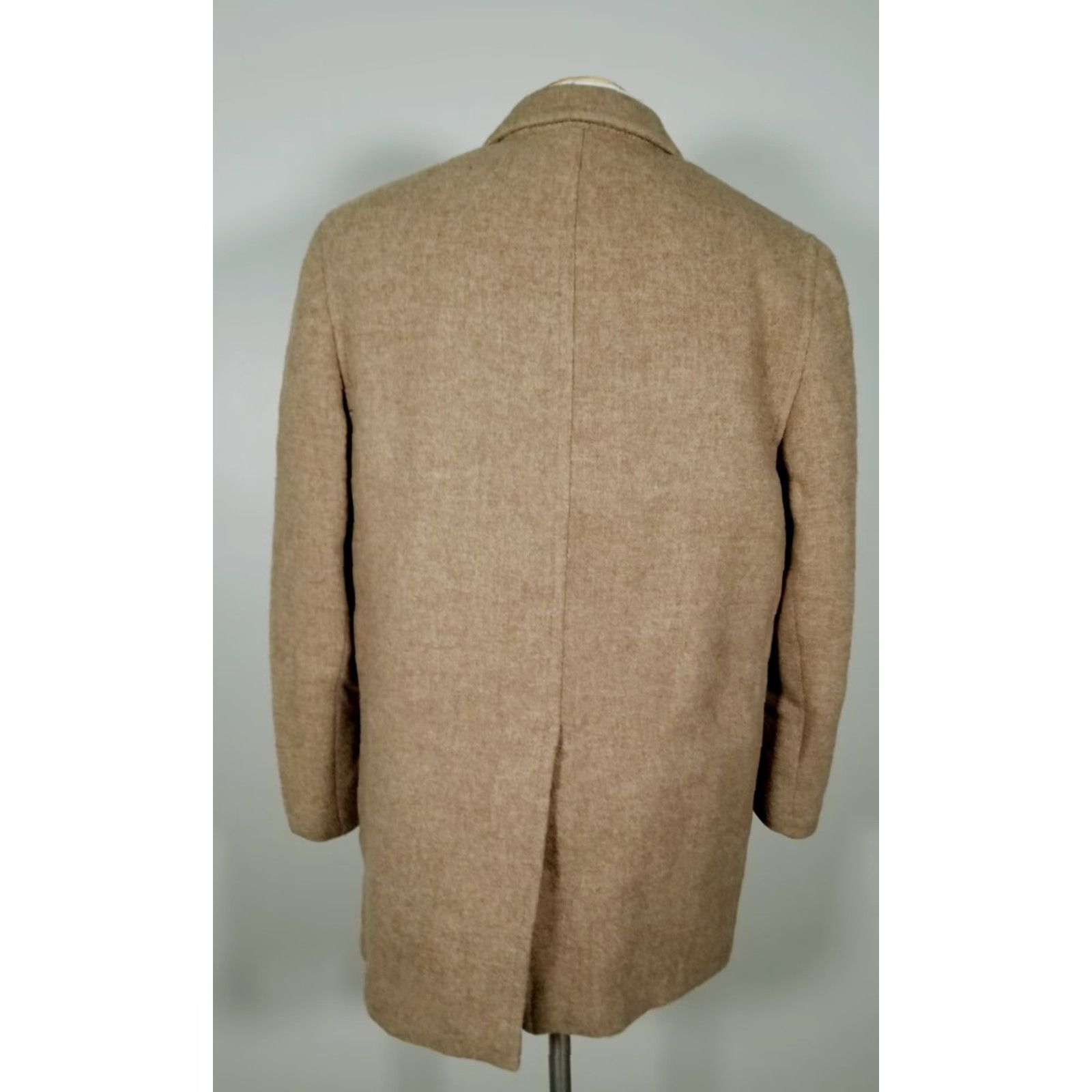 Canali Canali Coat Wool Brown Overcoat 40R Mens Classic Tweed Short 34" Lined Button Beige Tan Vintage No N/A Size US XXS / EU 40 - 5 Thumbnail