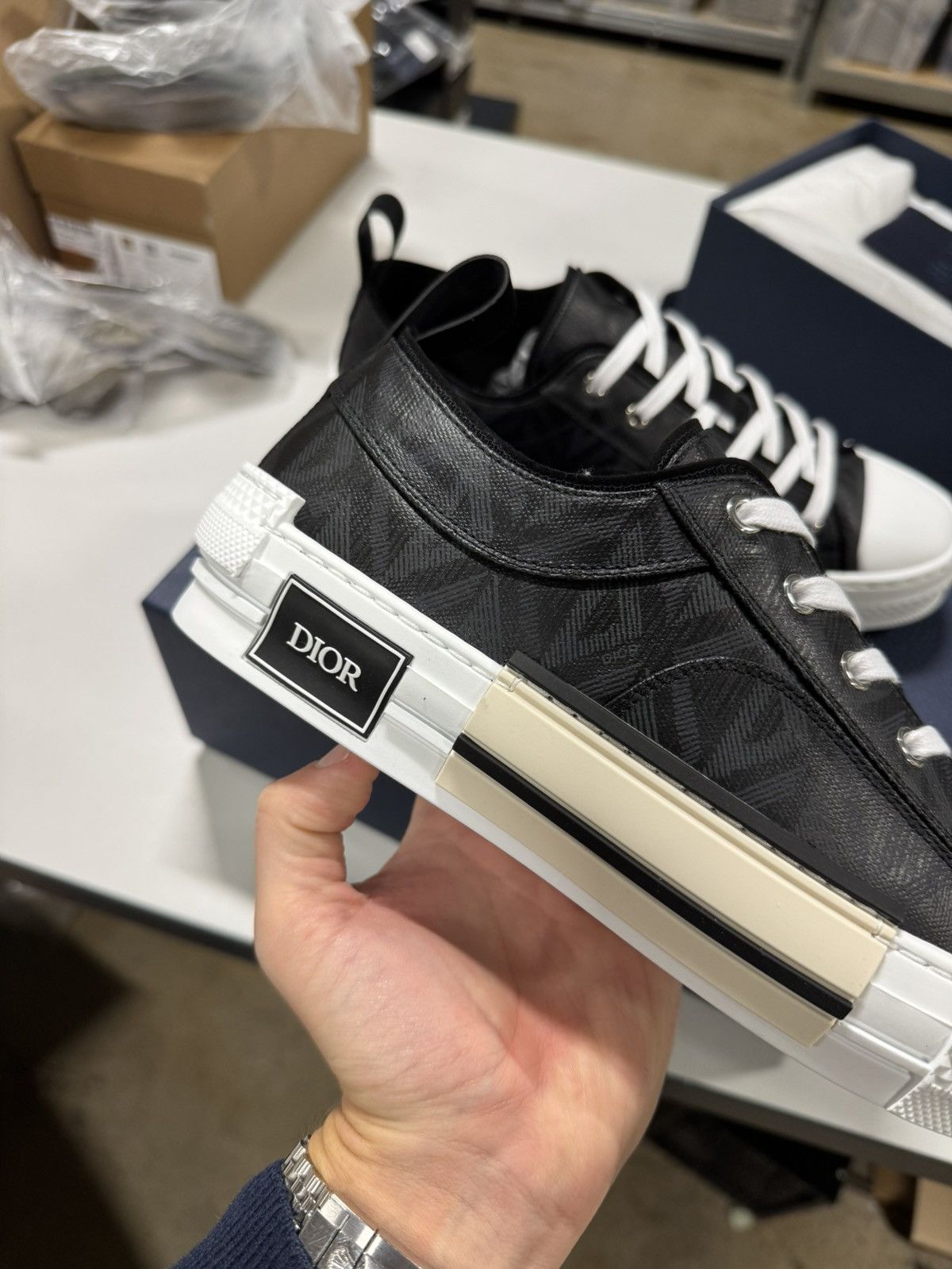 Dior Dior B23 Diamond Low Sneaker NEW Size US 9 / EU 42 - 2 Thumbnail