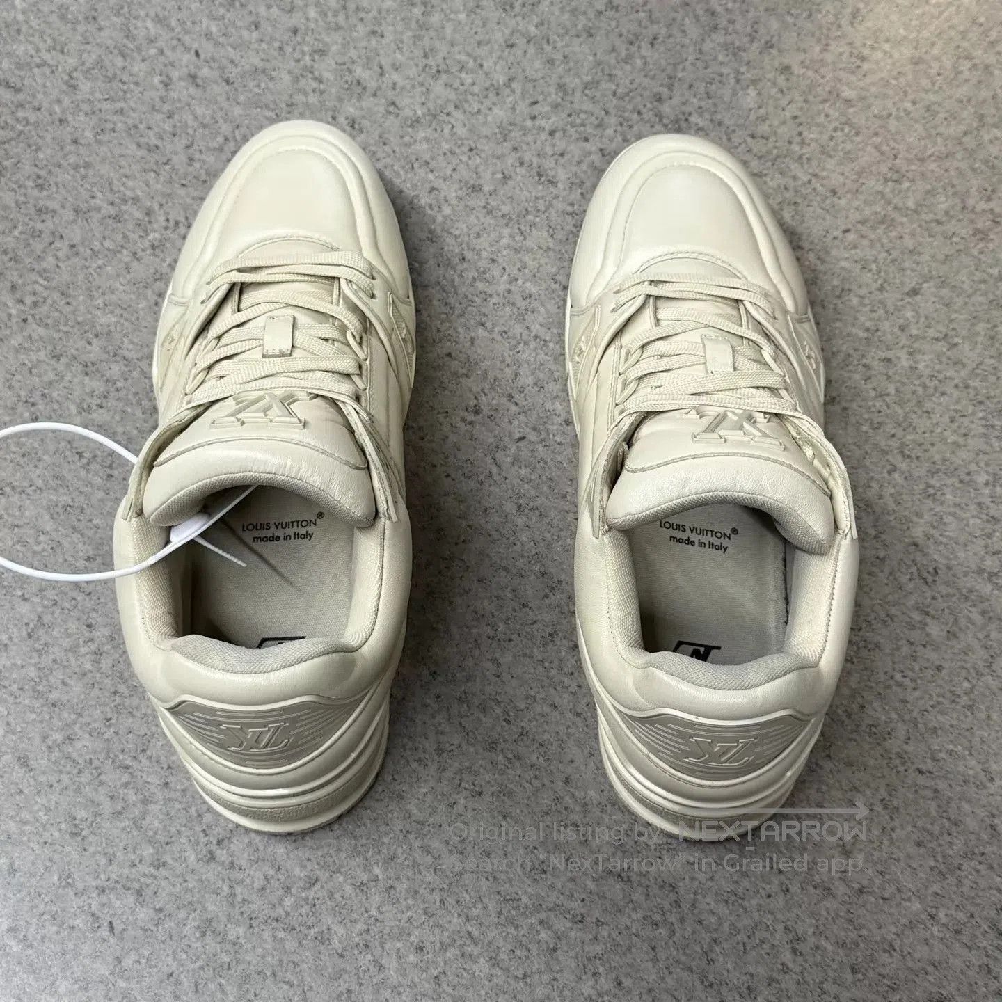 Louis Vuitton Beige Low-Top Leather Sneakers Size 9. Size US 9 / EU 42 - 8 Thumbnail
