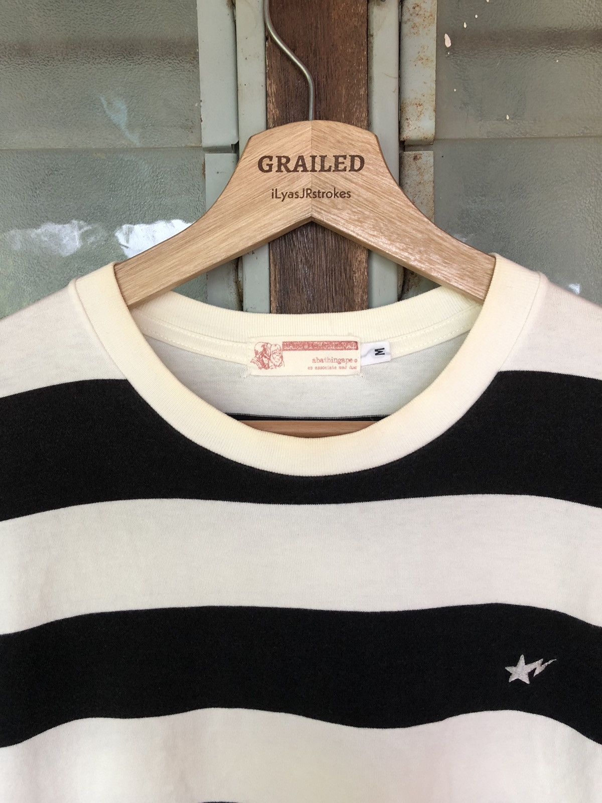 Bape Vintage Bathing Ape Made With General Striped Long Sleeve Size US M / EU 48-50 / 2 - 15 Thumbnail