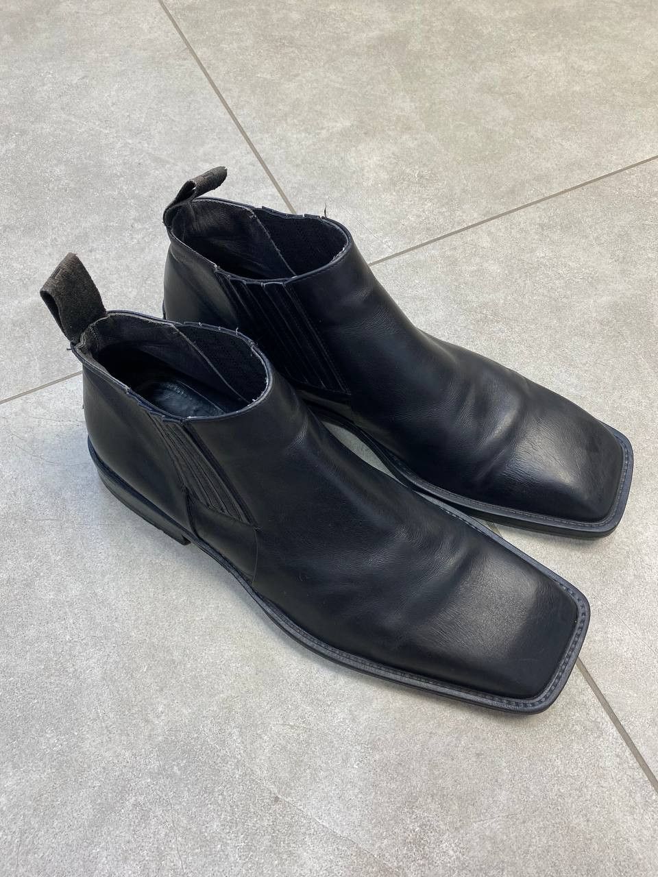 Paciotti Cesare Paciotti Leather Chelsea Ankle Square Toe Boots Size US 10 / EU 43 - 3 Thumbnail