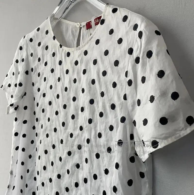 Max Mara MaxMara White Polka Dot Women's T-Shirt . Size M / US 6-8 / IT 42-44 - 8 Thumbnail