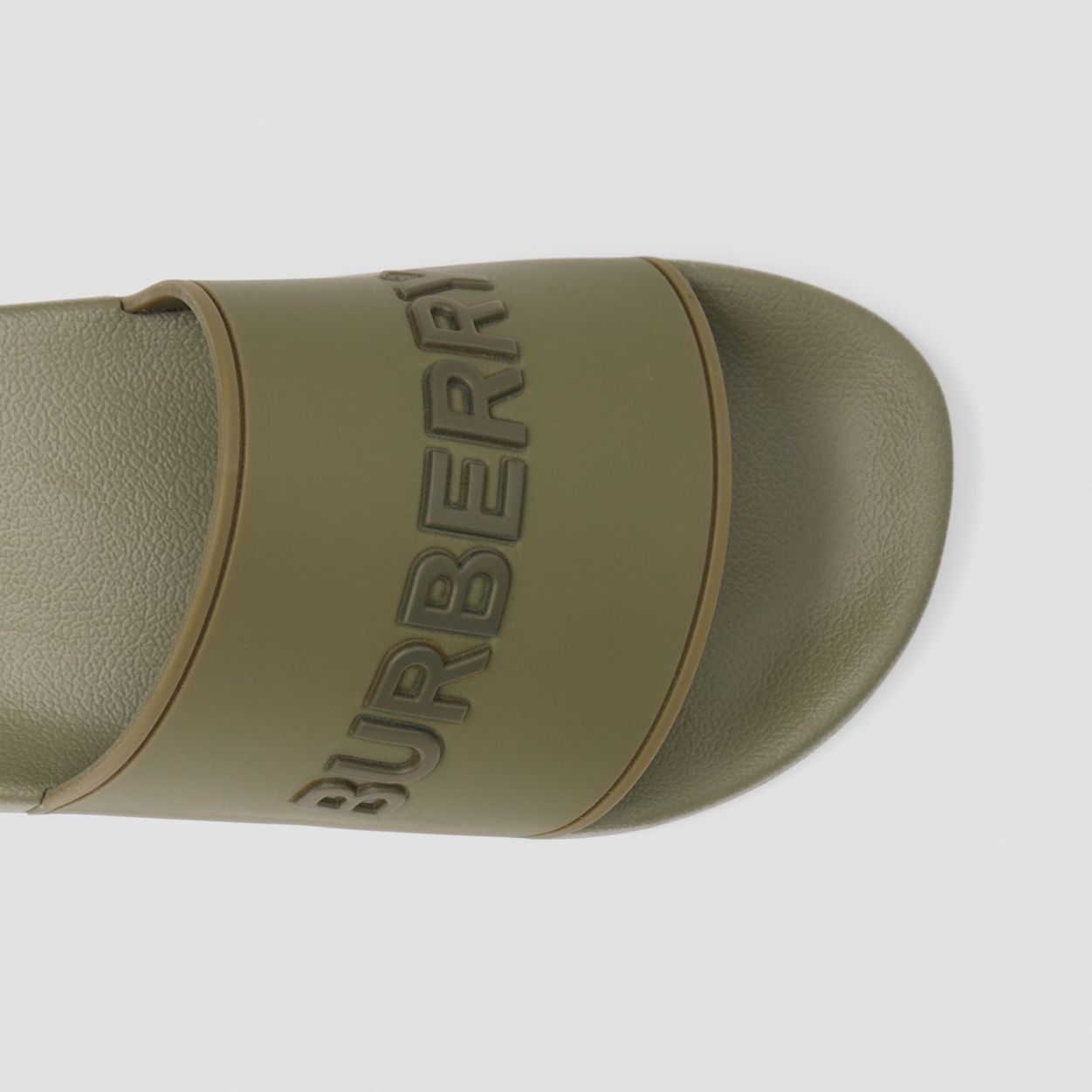 Burberry o1w1db10126 Logo Detail Two-Tone Slides in Dark Green Size US 6 / EU 39 - 3 Thumbnail