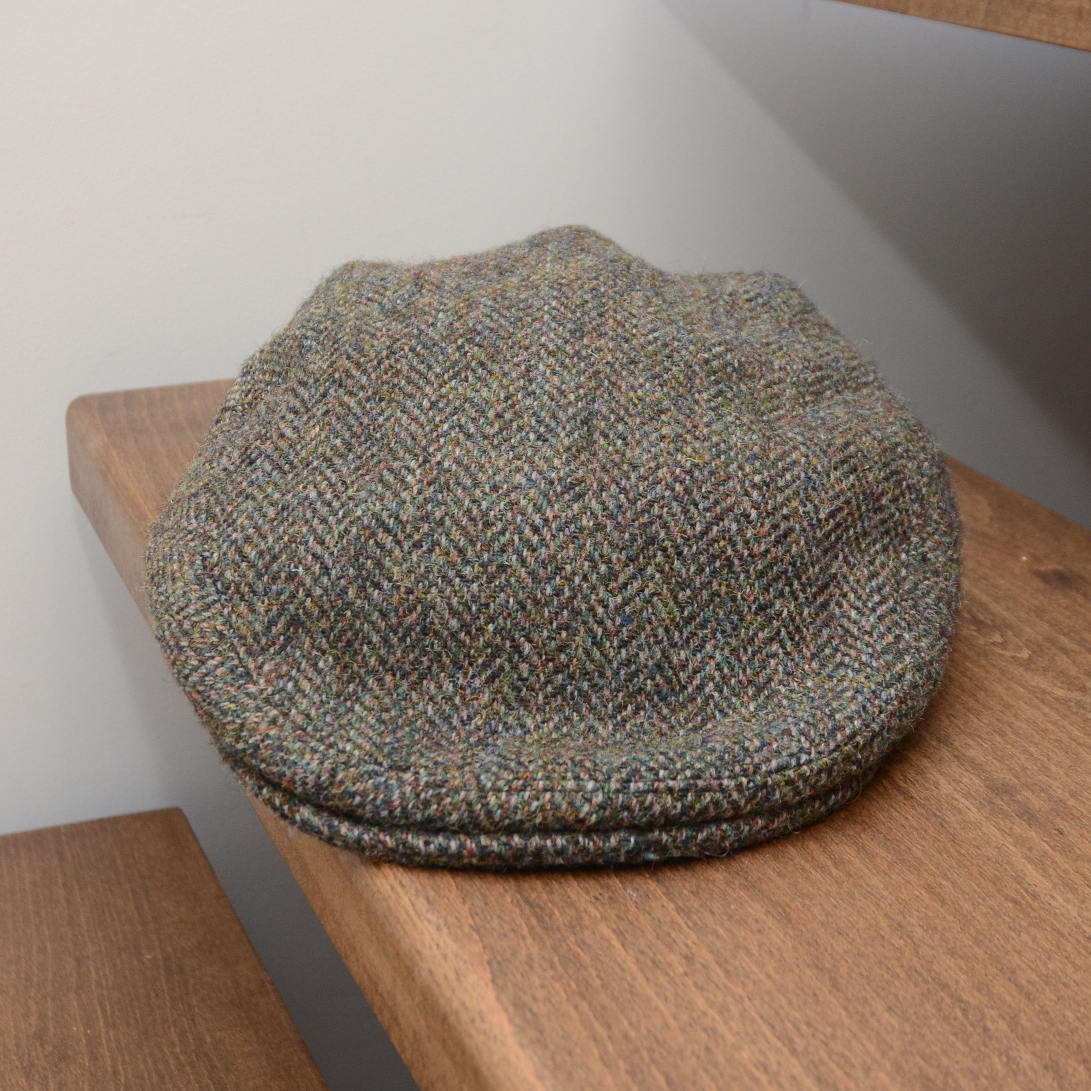Harris Tweed Olney Harris Tweed Vintage Wool Driving Cap Newsboy Hat Size ONE SIZE - 4 Thumbnail