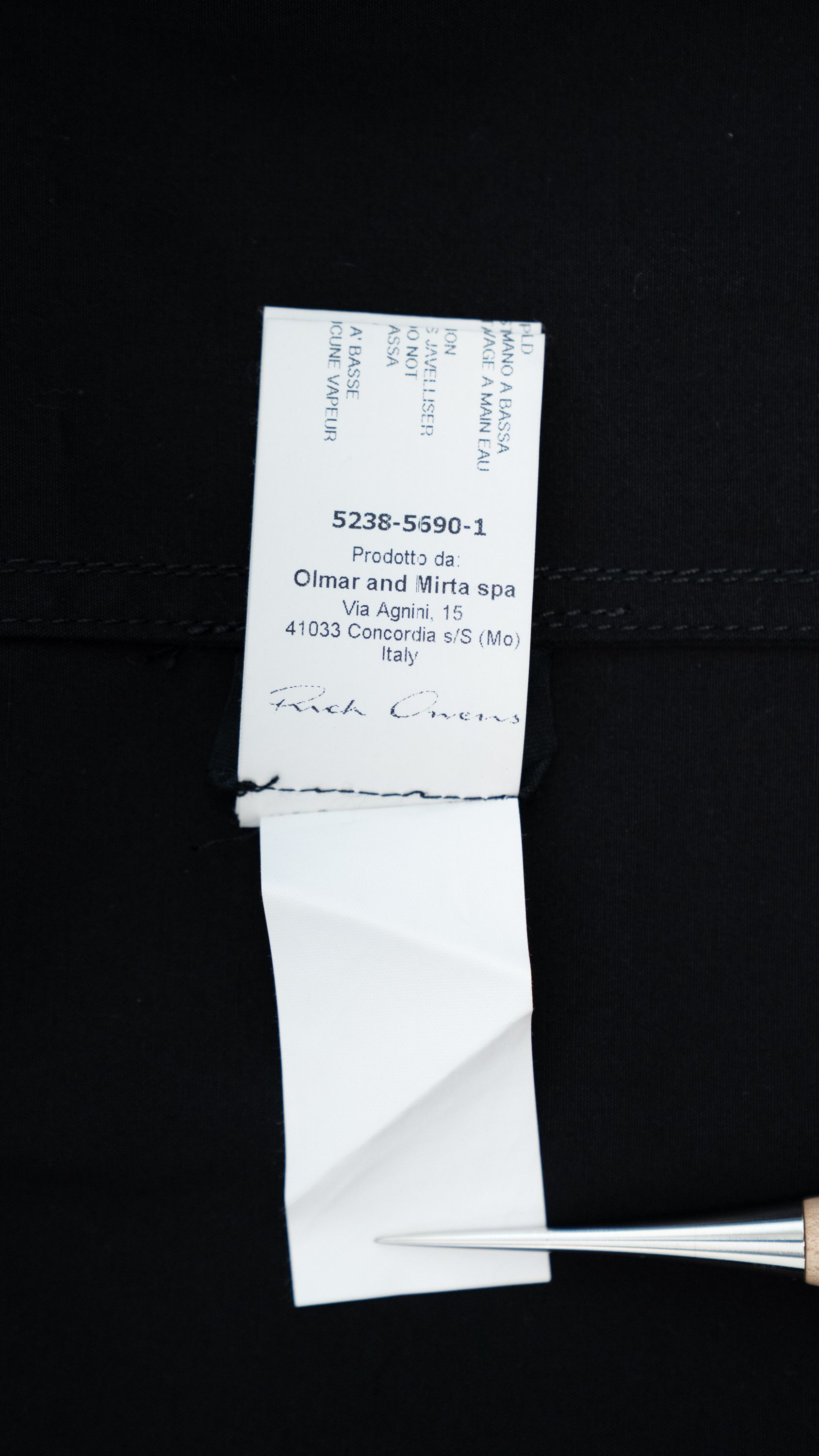 Rick Owens [NWT] FAUN S/S 15 FORK SHIELD T BLACK / HUSLER size:XS Size US S / EU 44-46 / 1 - 14 Thumbnail