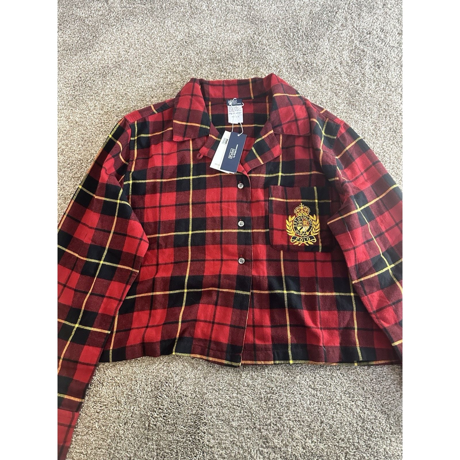 Lauren Ralph Lauren NWT NEW Lauren Ralph Lauren Flannel Plaid Pajama S Size ONE SIZE - 2 Thumbnail
