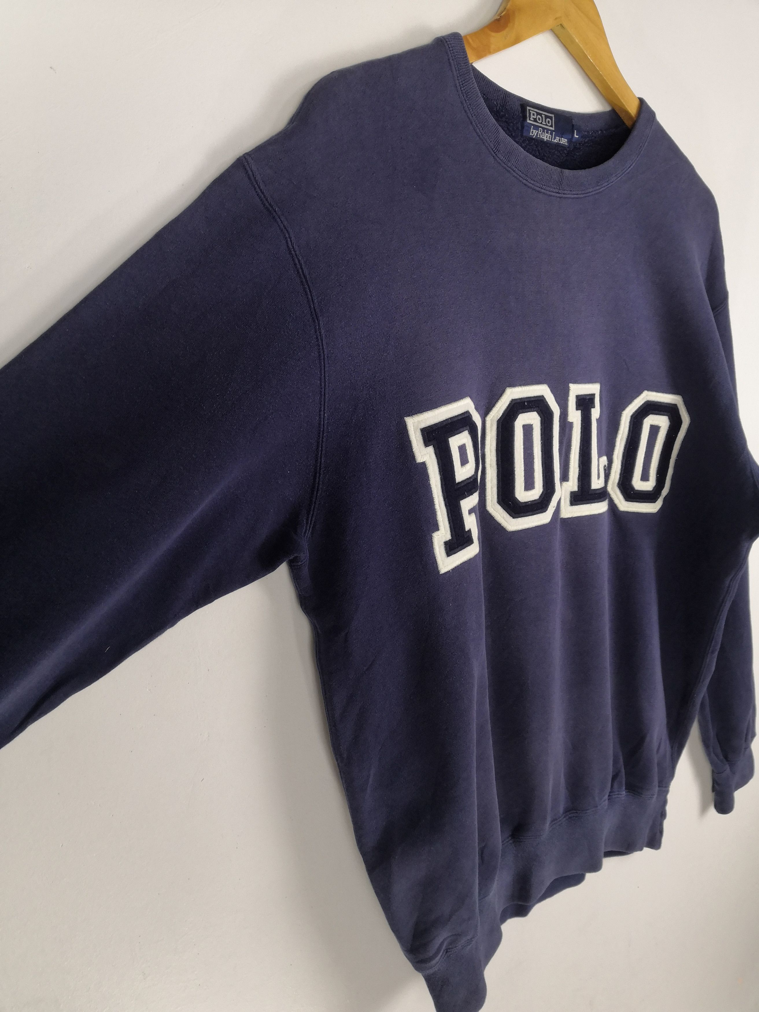 Polo Ralph Lauren Vintage Polo Ralph Lauren Spellout Sweatshirt Big Logo Size US L / EU 52-54 / 3 - 3 Thumbnail