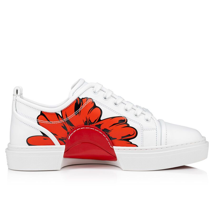 Christian Louboutin oc11z0425 Adolon Junior Flat in White Size US 11 / EU 44 - 2 Thumbnail