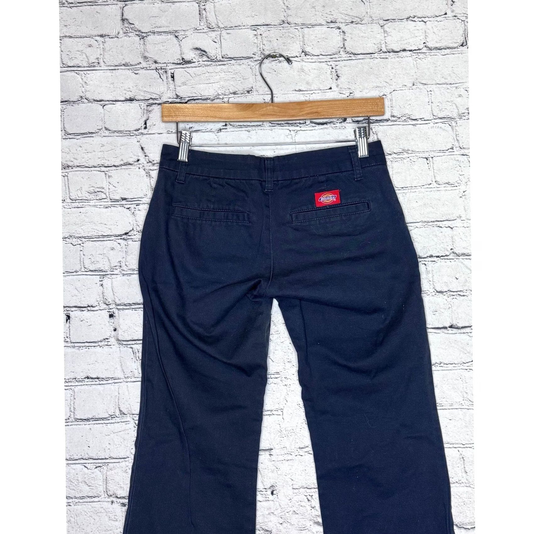 Dickies Dickies Women Navy Blue Flat Front Straight Leg Pants Size 3 Size 29" - 5 Thumbnail